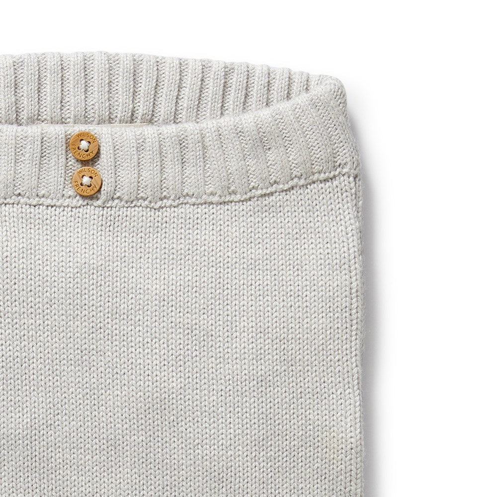 Premium Grey Melange Organic Cotton Knitted Leggings for Women - Soft, Stretchy & Comfortable - Perfect for Yoga, Workouts & Everyday Wear