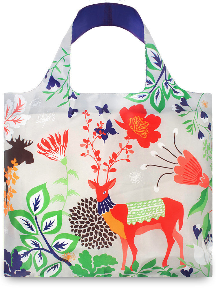 LOQI Eco-Friendly Tote Bag - FOREST Collection by Cristina Caramida | Reusable Shopping Bag for Groceries, Beach & Daily Use
