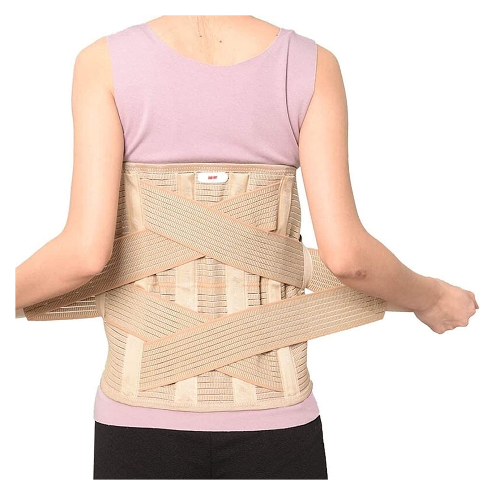 Best Decompression Full Back Brace for Men & Women - Lumbar Support for Upper & Lower Back Pain Relief, Thoracic Kyphosis, Rounded Shoulders & Posture Correction (Large Size) - Ideal for Office Work, Driving & Sports Recovery