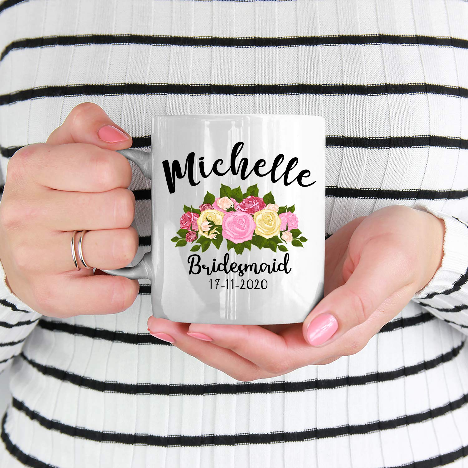 Personalized White Ceramic Coffee Mug - Custom Text & Image Upload - Funny Gift for Coffee Lovers, Bachelor Party Favors - Perfect for Office, Home & Gifts (11oz, Dishwasher Safe)