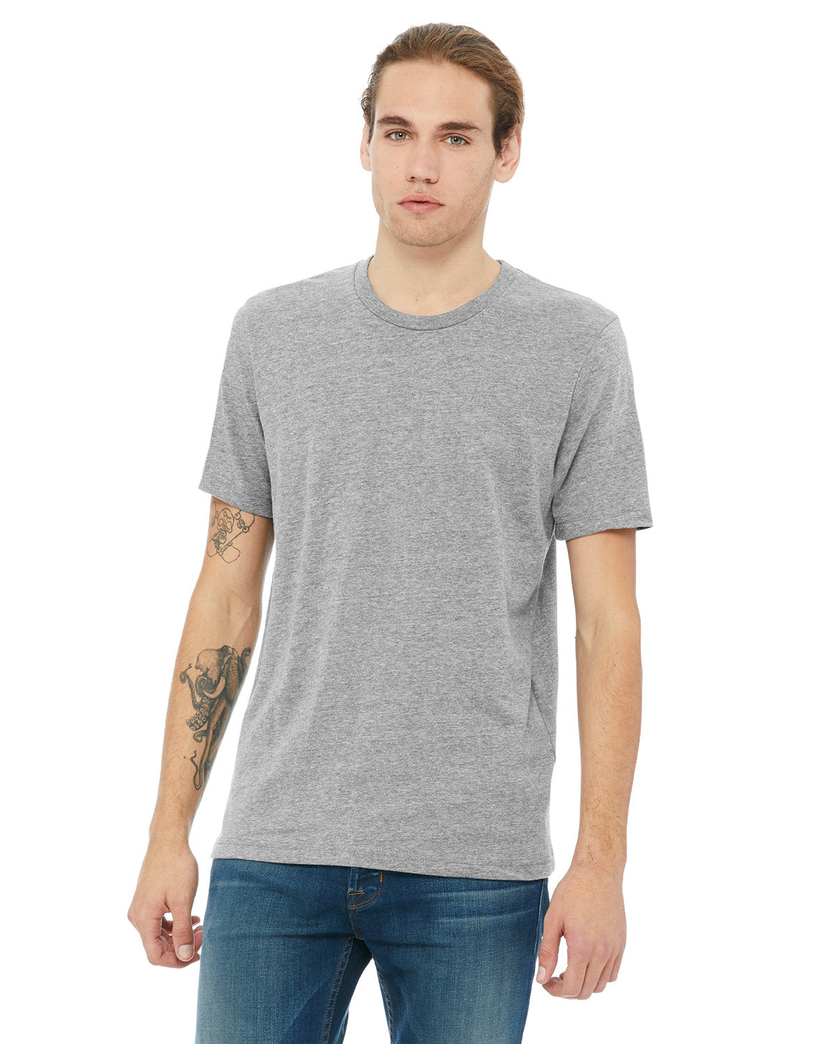 Bella + Canvas 3091 Unisex Heavyweight 5.5 oz. Crew Neck T-Shirt - Soft Cotton Tee for Men & Women - Perfect for Casual Wear, Workouts & Everyday Comfort