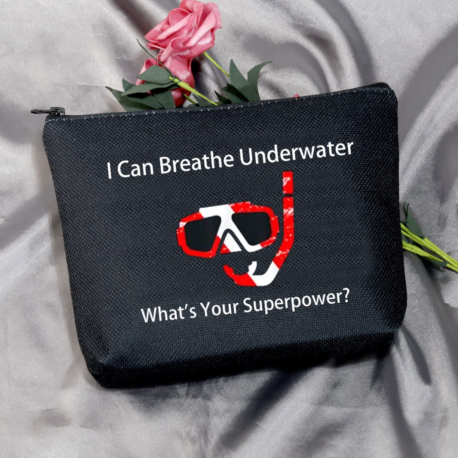 MEIKIUP Waterproof Scuba Diving Toiletry Bag - Travel Organizer for Divers | Perfect Scuba Diver Gift (I Can Breathe Underwater) | Ideal for Dive Trips, Beach Vacations & Water Sports Enthusiasts