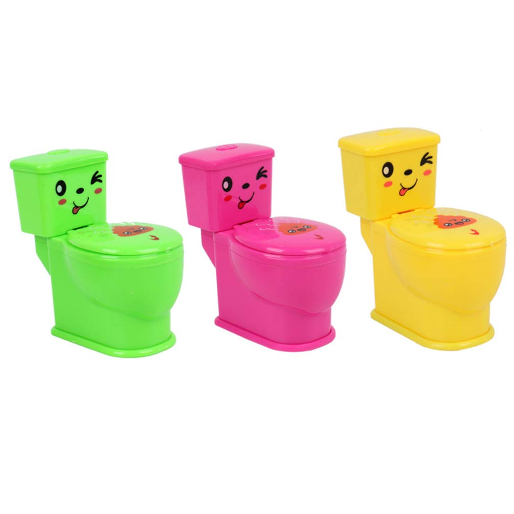 Funny Mini Squirting Toilet Toy Set - 3pcs Water Spray Prank Game for Summer Parties, Pool Fun & Gag Gifts - Hilarious Bathroom-Themed Water Toys for Kids & Adults
