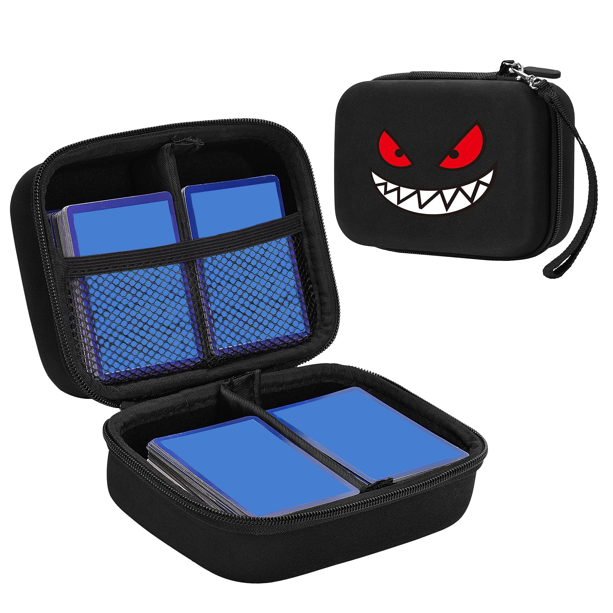 Brappo TCG Trading Card Case - Holds 500 Cards, Compatible with Skip Bo, Five Crowns, Baseball, Soccer & Game Cards - Durable Storage for Collectors & Players (Black) - Perfect for Travel, Tournaments & Home Organization