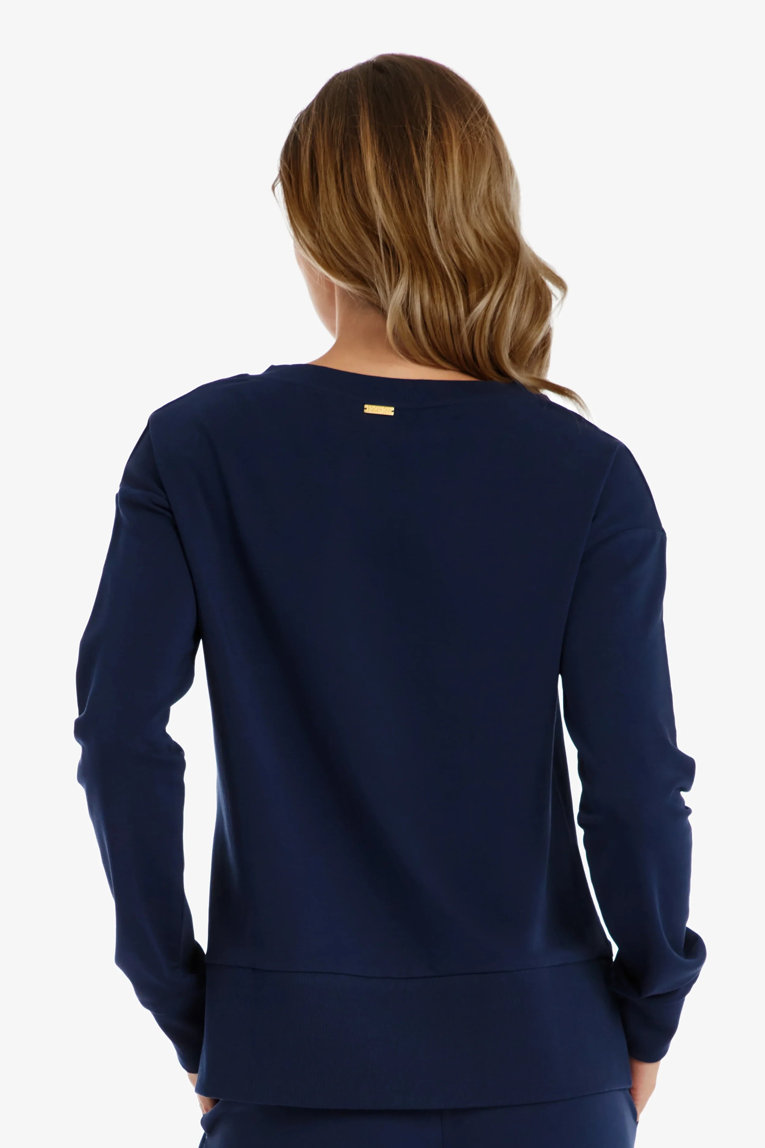 Women's Soft V-Neck Pullover Sweater - Navy Blue | Cozy Knit Top for Casual Wear & Layering