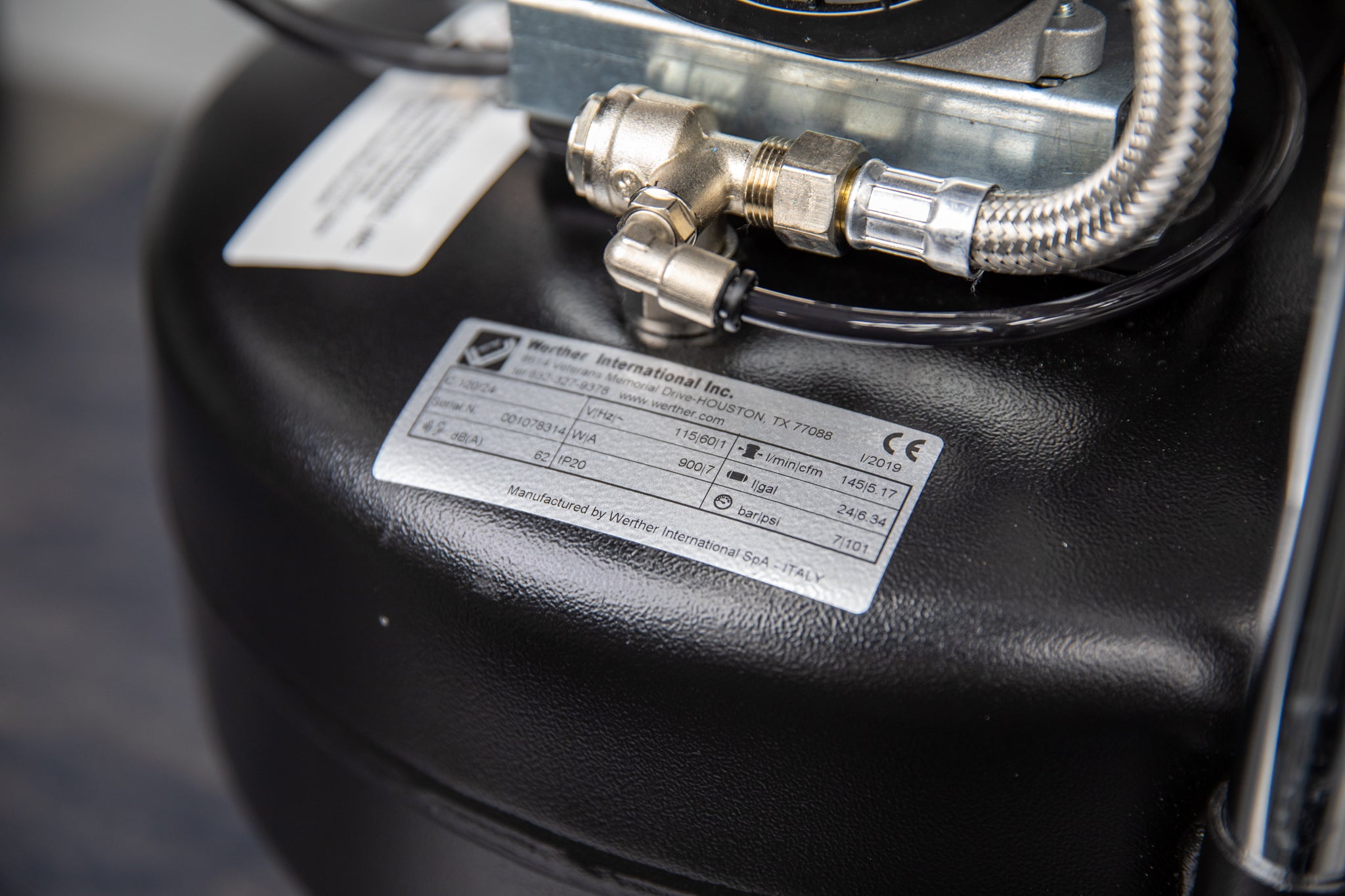 Werther PC 120/24 Quiet Wobble Piston Air Compressor - 12V DC, 24L/min Flow Rate for Automotive, DIY & Home Use - Perfect for Tire Inflation, Air Tools & Small Projects