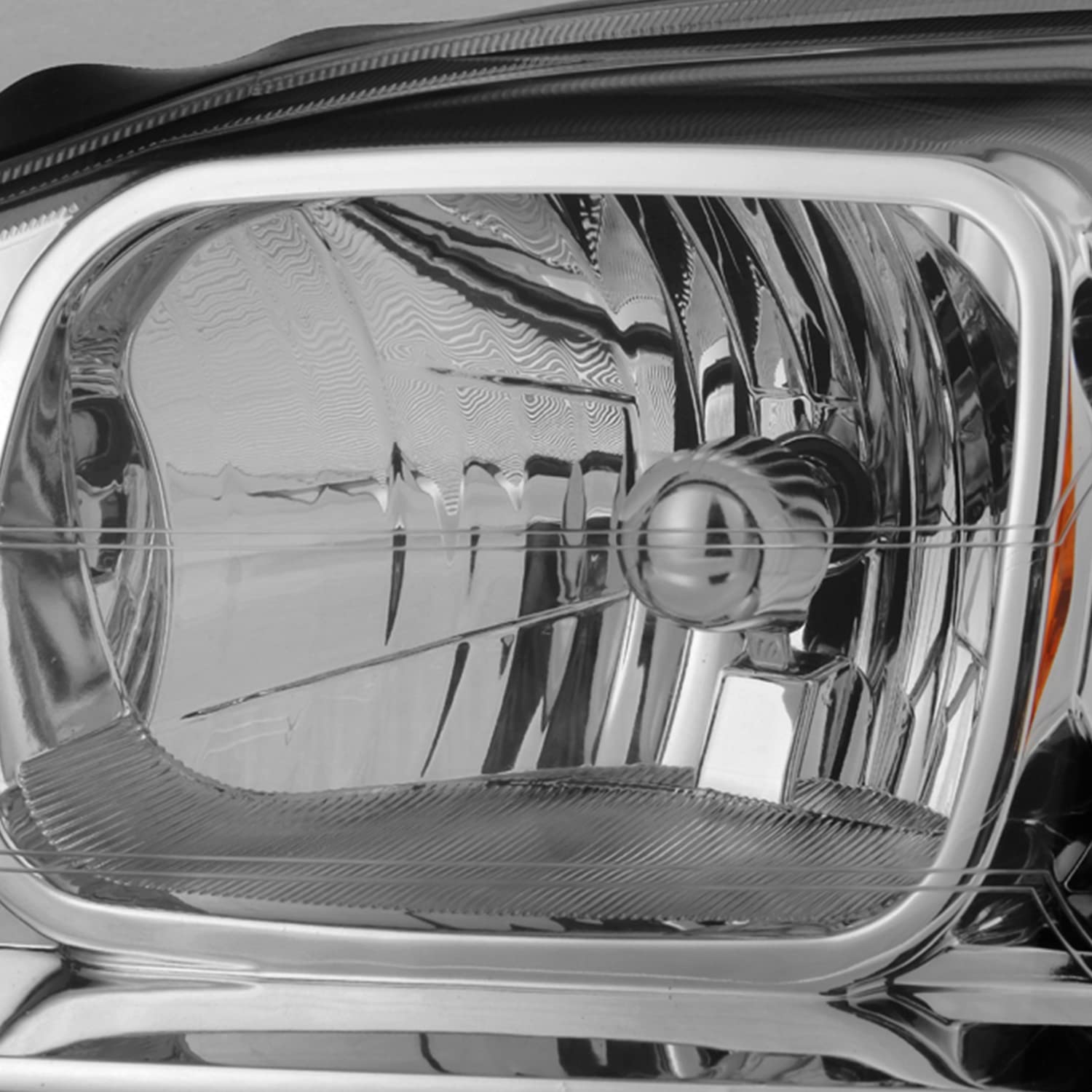 AKKON Amber Chrome OE Replacement Headlights for Saturn Vue - Driver & Passenger Side Head Lamps Pair | Perfect for Night Driving & Enhanced Vehicle Safety