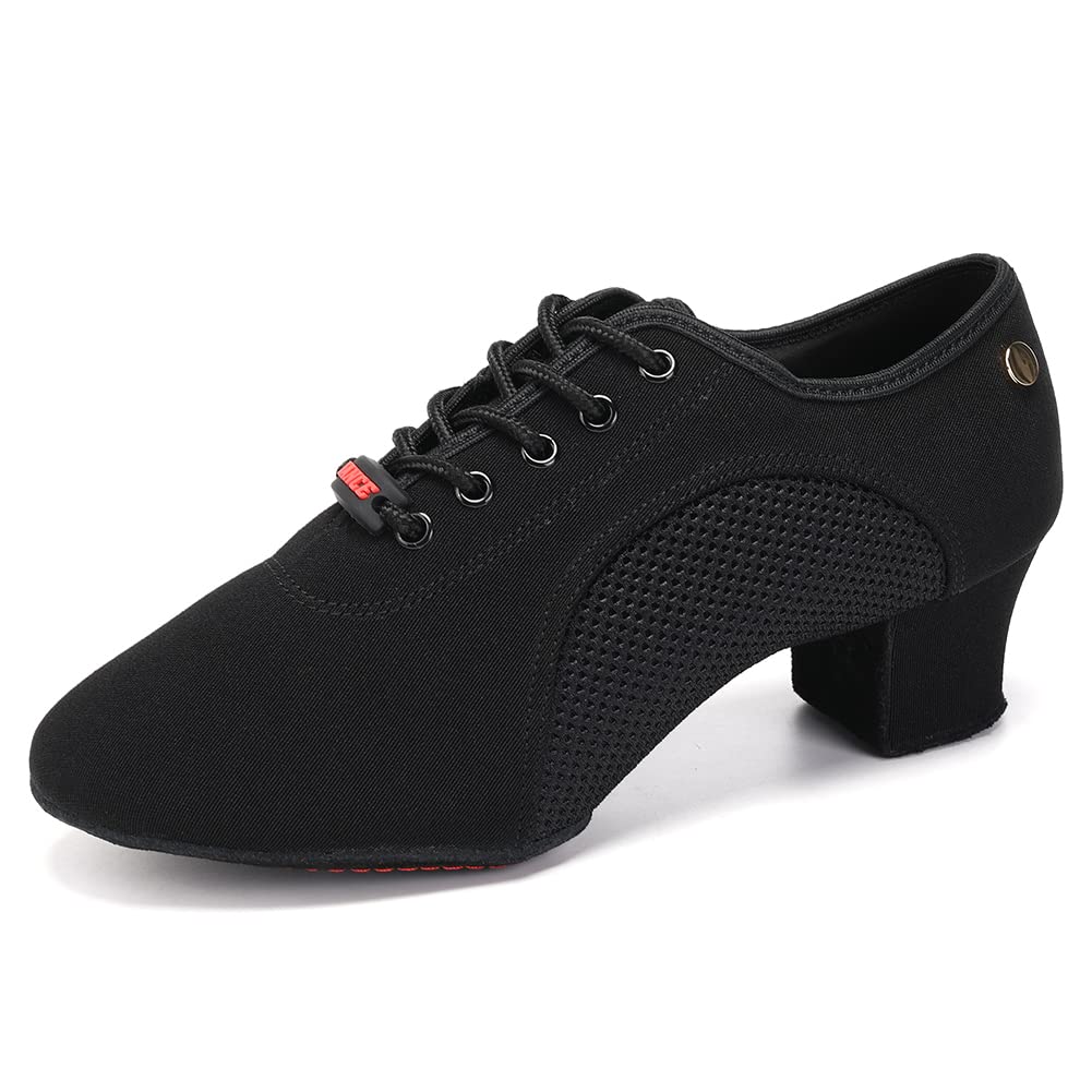 VCIXXVCE Women's Latin Dance Shoes Closed Toe Ballroom Salsa Practice Teaching Performance Shoes Breathable Modern Design Model 709 for Studio, Competition, and Social Dancing