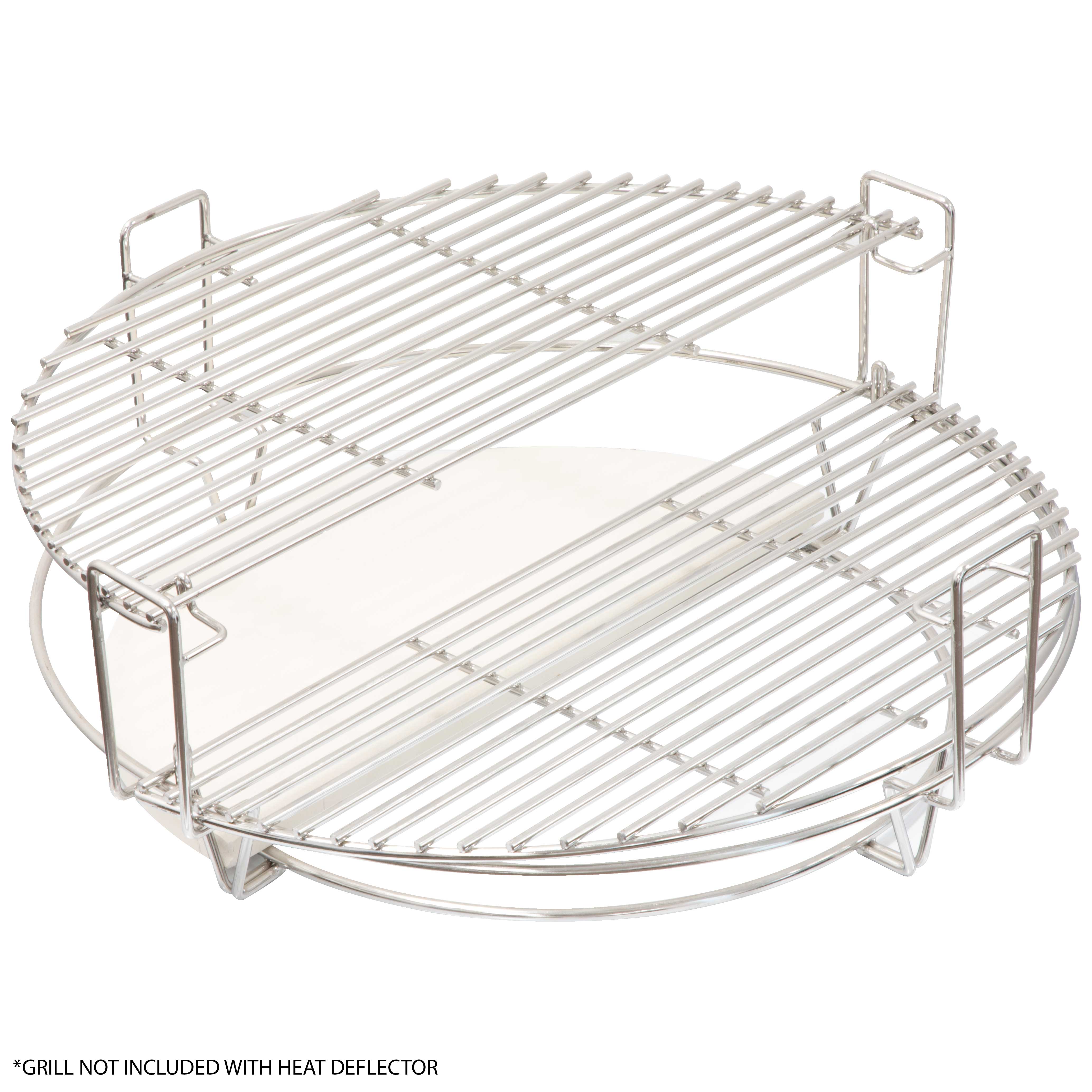 Premium Kamado Halfmoon Ceramic Heat Deflector Plates - Set of 2 (15