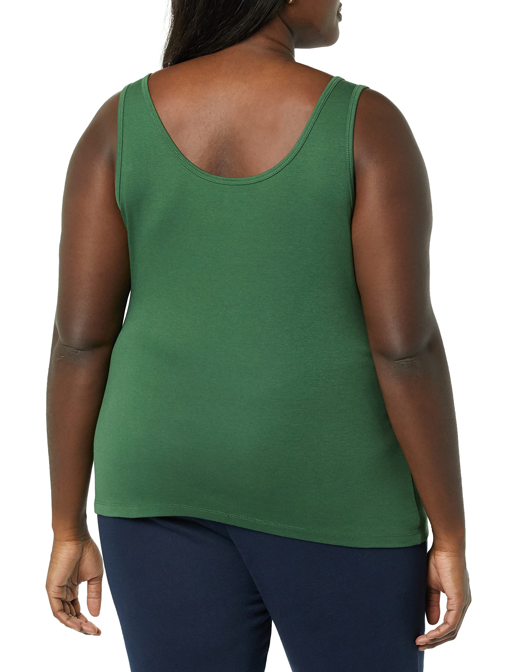 Amazon Essentials Women's Plus Size Tank Tops - Soft Breathable Cotton Multipack (3-Pack) for Casual Wear, Layering & Summer Outfits