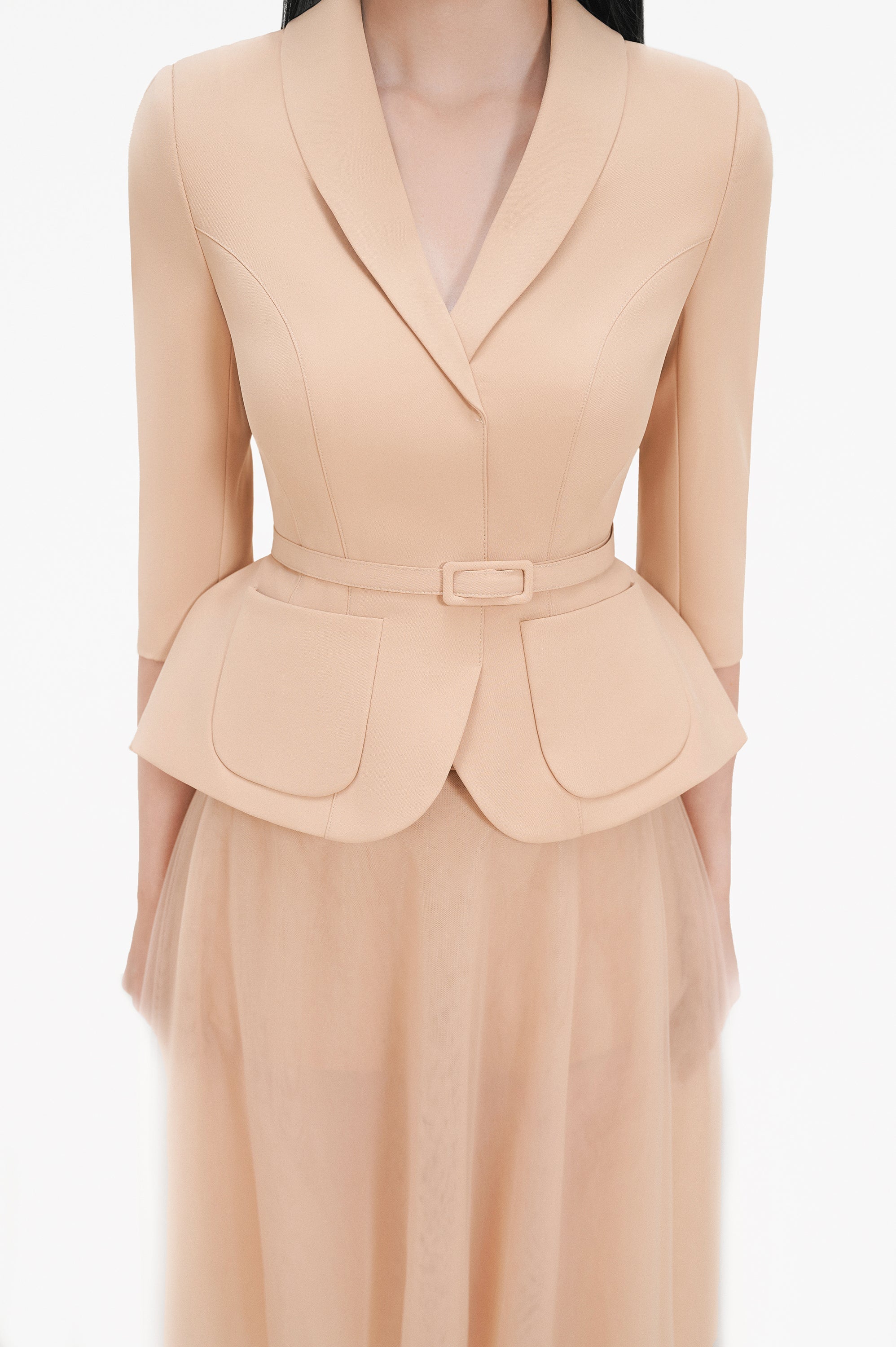 Apricot Layered Dress Set for Women - Elegant Flowy Summer Outfit for Beach, Party & Casual Wear
