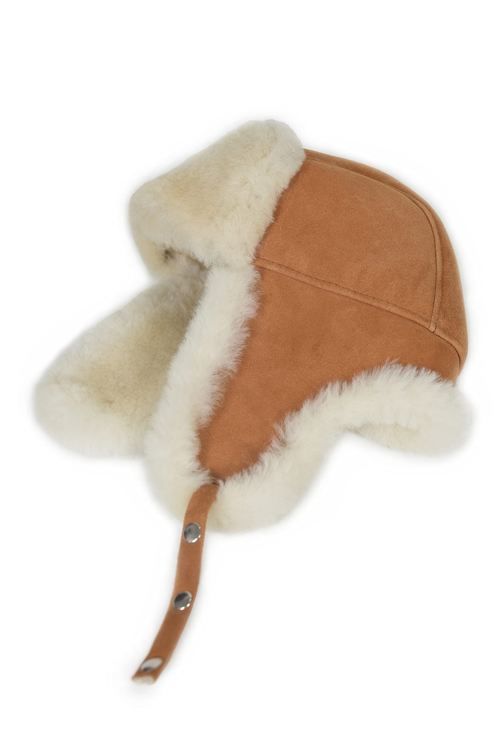 Ushanka Aviator Trapper Leather Hat for Men & Women - Genuine Sheepskin Fur Russian Soviet Earflap Winter Hat - Warm Unisex Outdoor Hat 2024 - Perfect for Skiing, Snowboarding & Cold Weather Activities