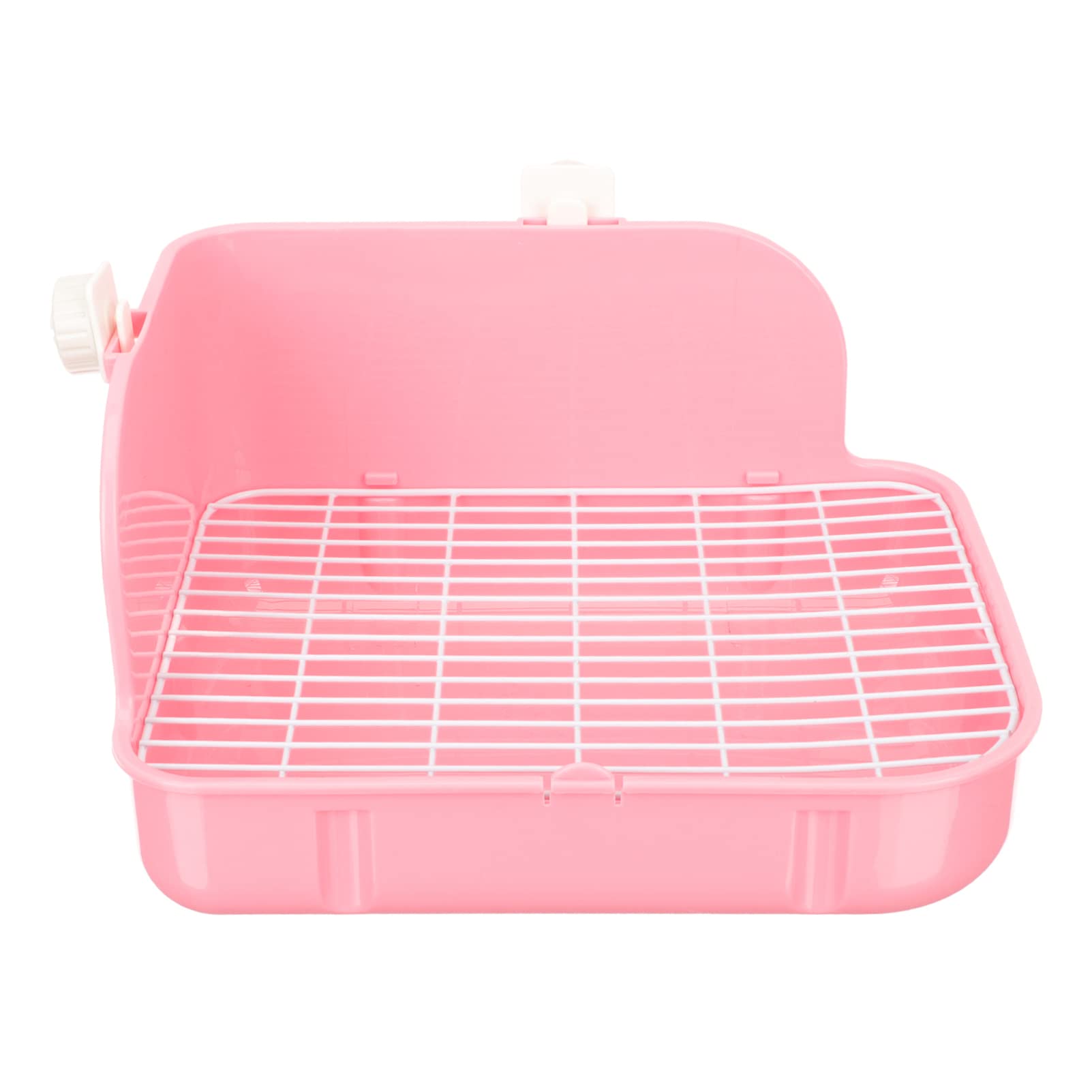 PATKAW Rabbit Litter Box - Plastic Square Cage Toilet Trainer with Corner Design for Small Pets - Bunny, Guinea Pig, Chinchilla & Ferret Potty Training - Perfect for Cage, Playpen or Indoor Use
