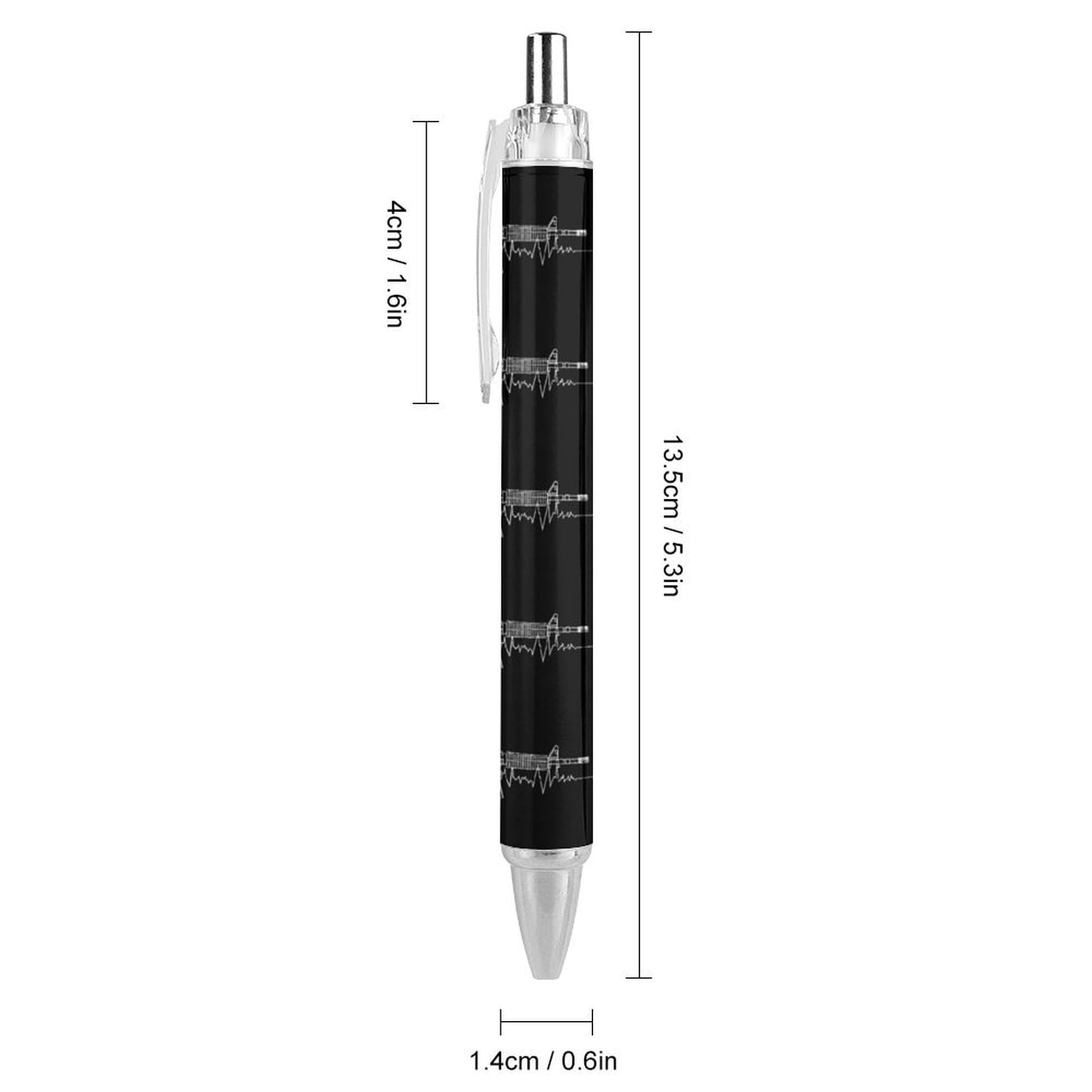 AR15 Tactical Retractable Ballpoint Pen - Blue Ink, Portable & Durable for Home, Office, and Outdoor Use - 2 Pack