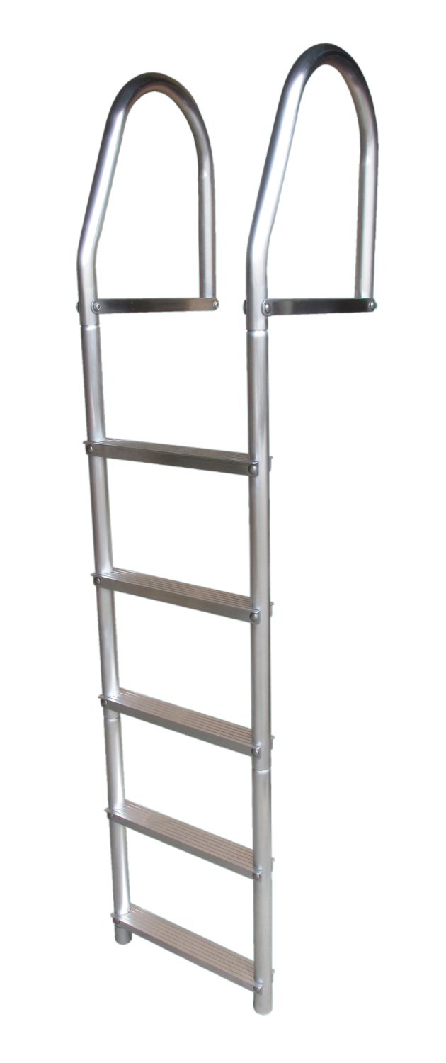 ECO Weld Free Fixed Dock Ladder - Heavy Duty Aluminum Boat Ladder for Piers & Docks | Perfect for Swimming, Fishing & Water Sports