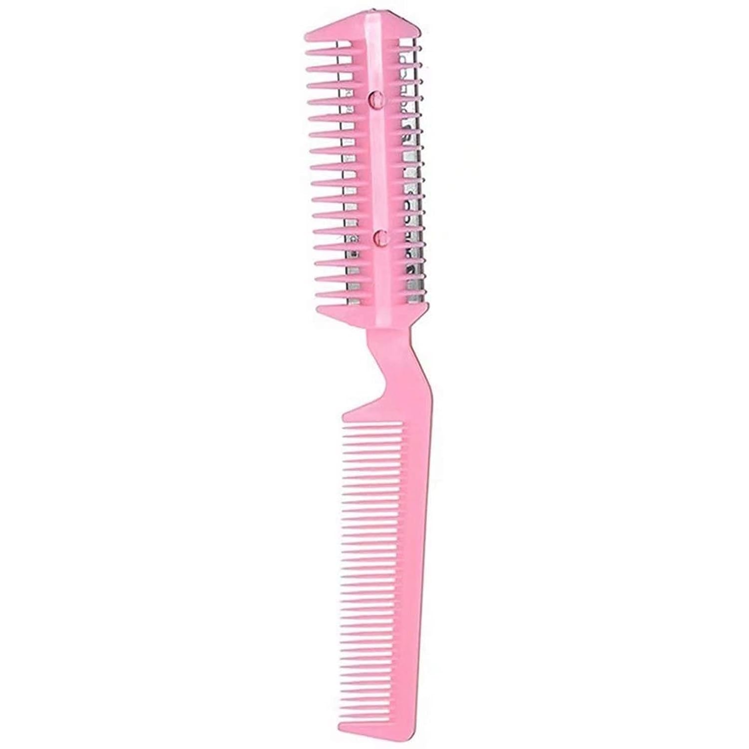 Professional Double Edge Hair Razor Comb for Women & Men - Dual Ended Hair Trimming & Styling Tool with Fine Tooth Comb - Home Hair Cutting Kit (Multicolor, 1 Pack) | Perfect for DIY Haircuts, Beard Trimming & Salon-Style Grooming at Home