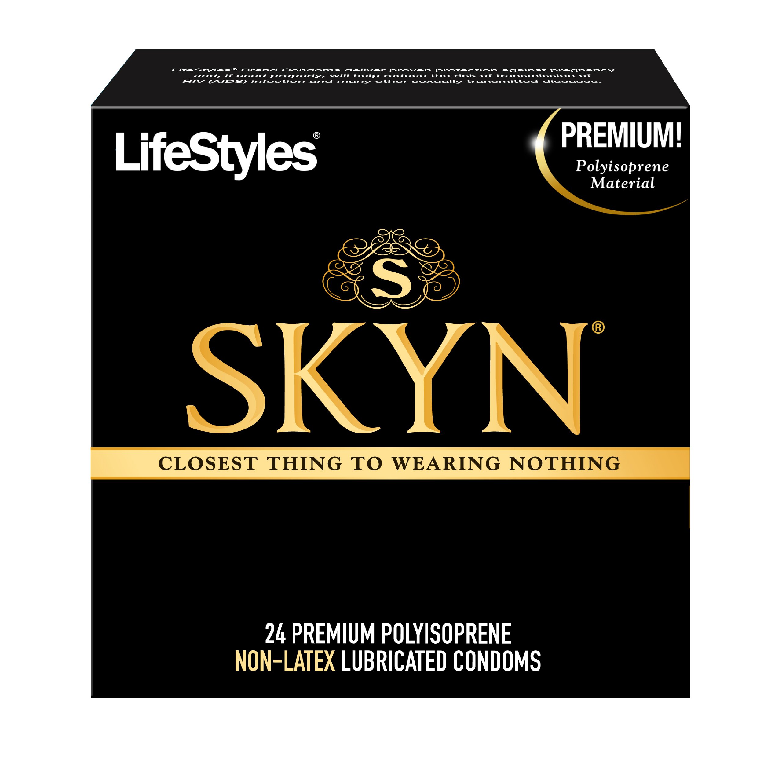 SKYN Non-Latex Condoms 24 Pack - Ultra Thin Premium Protection for Enhanced Sensitivity | Perfect for Couples & Safe Intimacy