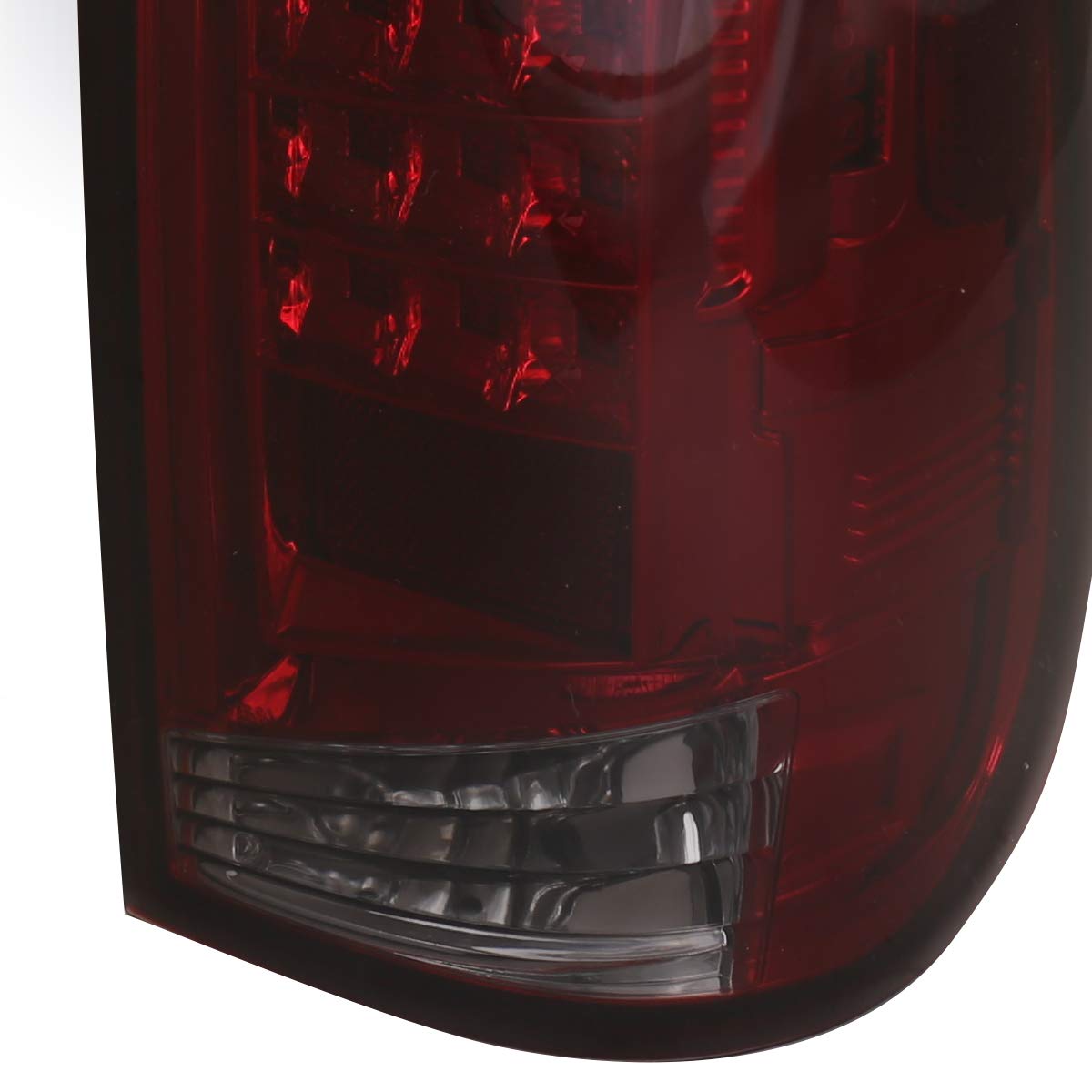Ford F150 F250 F350 F450 LED Tail Lights (1997-2007) - Red Smoked Lens with Chrome Housing - Replacement & Compatible Parts for Pickup Trucks - Perfect for Night Driving & Enhanced Safety