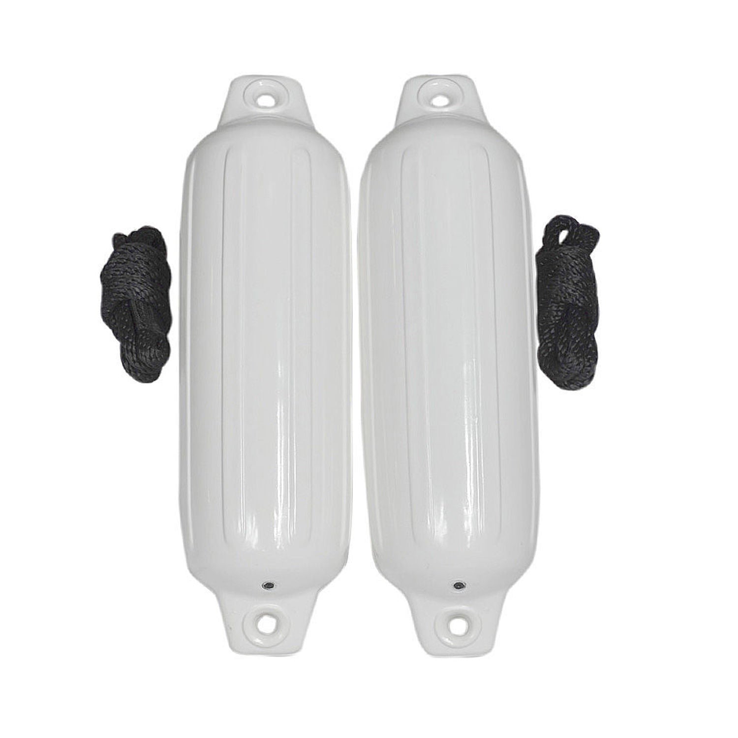 Fender 2 Pack with Fender Lines 5x18 - Durable Boat Bumpers for Dock Protection & Marine Safety | Perfect for Yachts, Sailboats, and Watercrafts