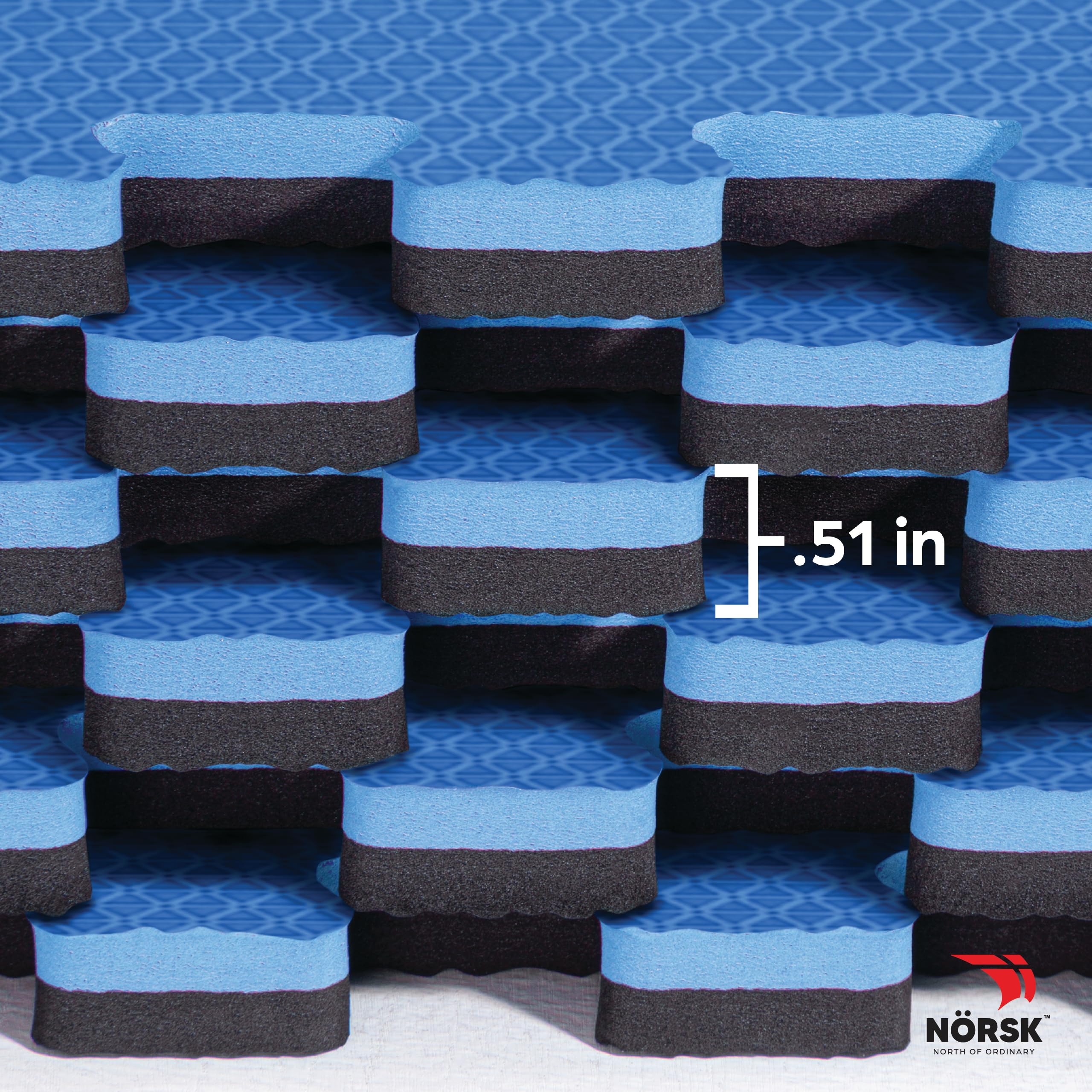 Dual-Sided Reversible 1/2 Inch Foam Exercise Mats for Home Gym - Interlocking EVA Foam Tiles for Yoga, Pilates & Workouts - Non-Slip Floor Protection
