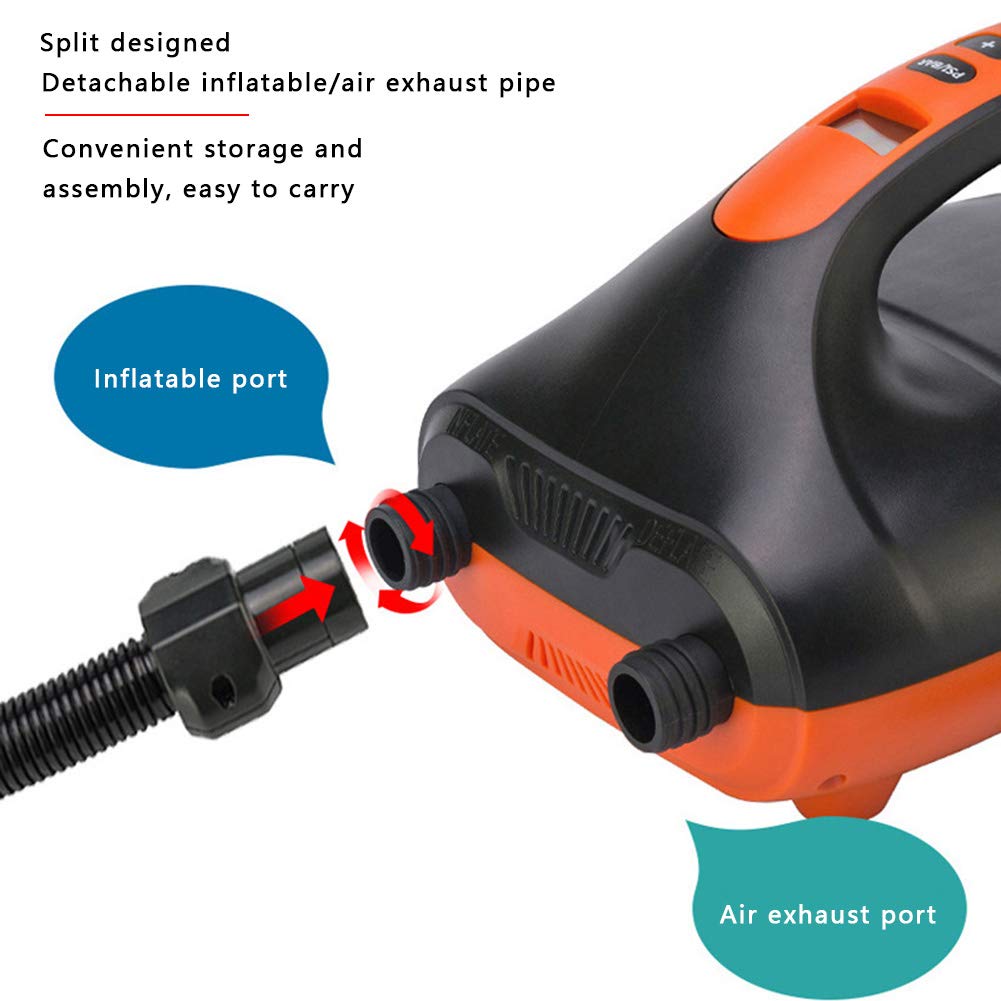 HT-782 Dual-Purpose High Pressure Electric Air Pump for Cars, Paddle Boards & Surfboards - Portable Inflator for Tires, Water Sports & Outdoor Adventures