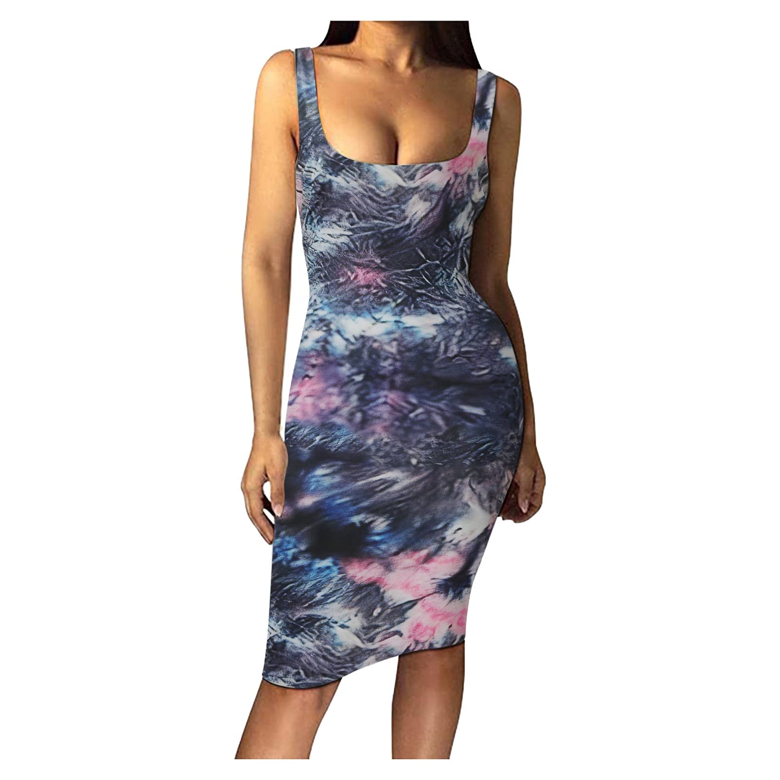 Women's Sleeveless Midi Dress - Office Casual, Party & Club Wear - Sexy Tank Vest Dress for Women | Perfect for Work, Night Out & Summer Outfits