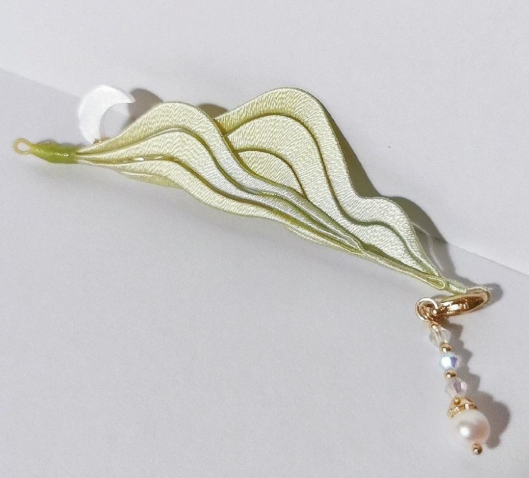 Shanyue Handmade Silk Brooch - Elegant Floral (Chanhua) Design for Women | Perfect for Weddings, Parties & Formal Occasions