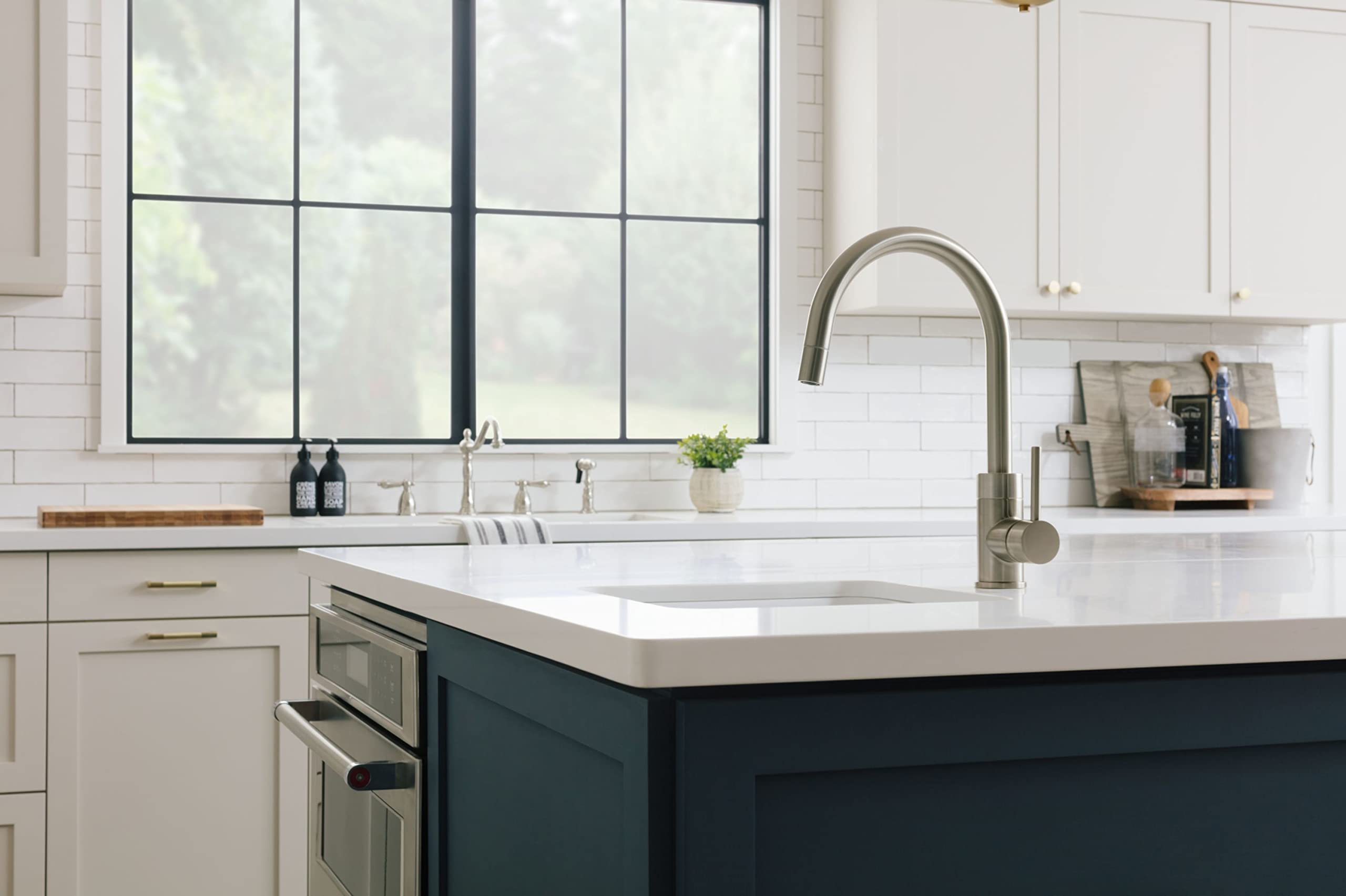 Miseno MNO003DSSP Commercial Grade Bar Faucet - PVD Stainless Steel Finish, High Arc Spout for Restaurants, Bars & Home Wet Bars - Durable & Corrosion Resistant
