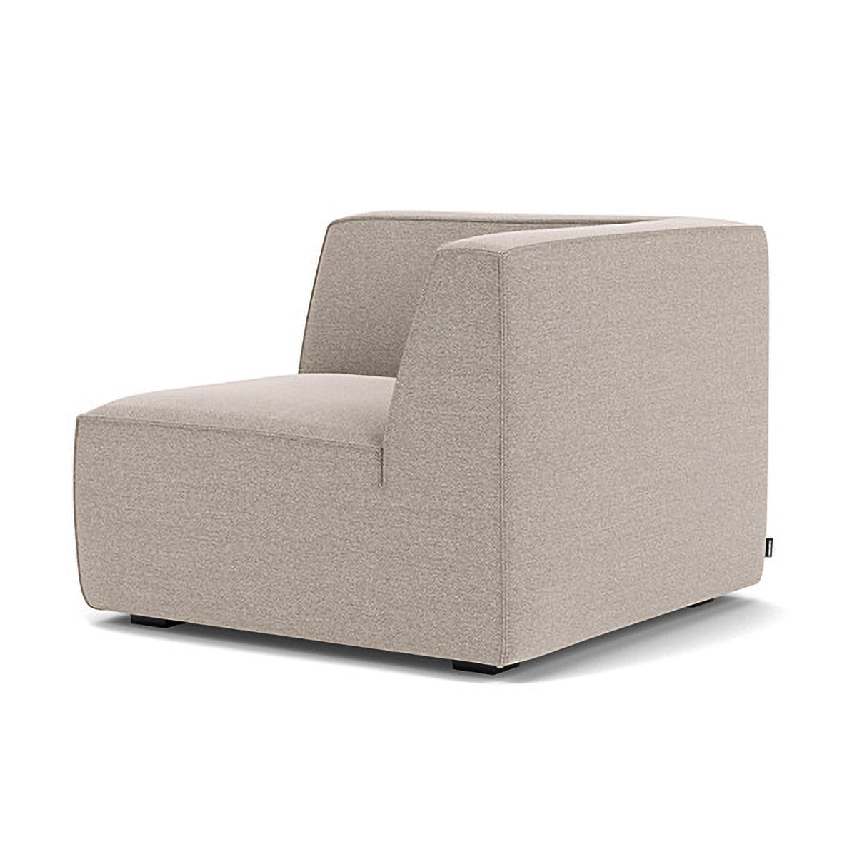 Modern Dane Fabric 1-Seater Left Corner Modular Sofa - Compact Sectional Couch for Small Living Rooms & Apartments