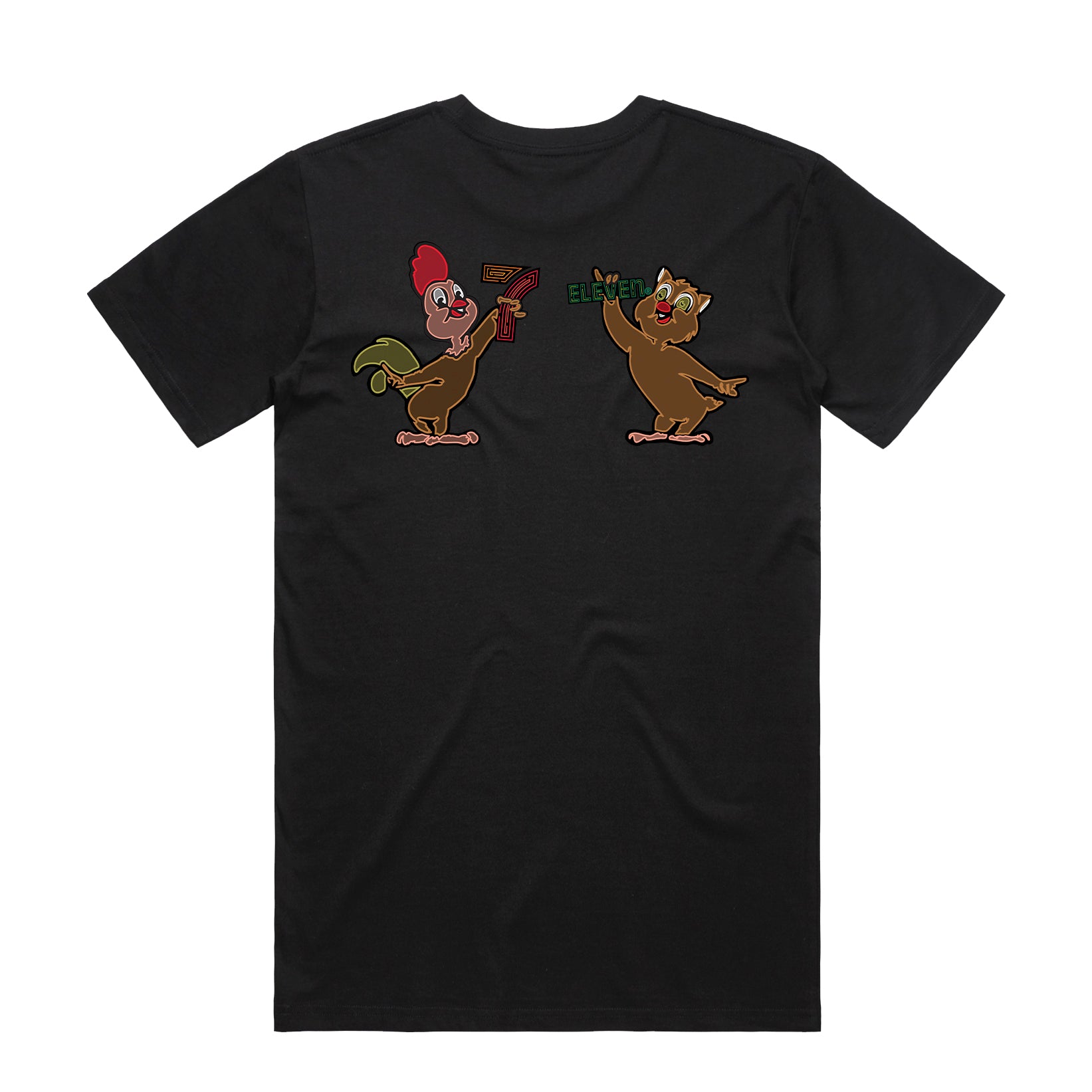Vintage Rooster & Owl Graphic T-Shirt for Men & Women - Always Open Retro Design - Casual Wear & Street Style
