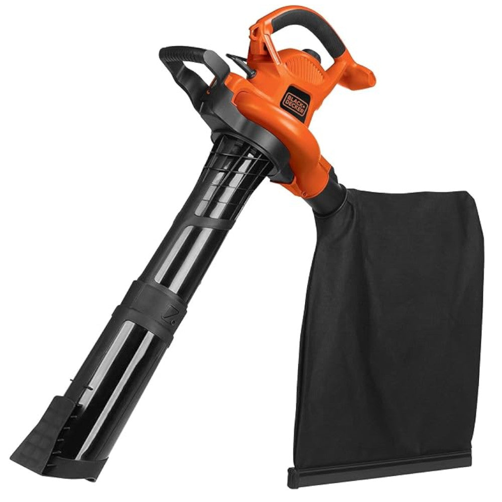 BLACK+DECKER BV6600 3-in-1 Electric Leaf Blower Vacuum Mulcher | Certified Refurbished with Full Warranty | Perfect for Yard Cleaning, Leaf Removal & Garden Maintenance