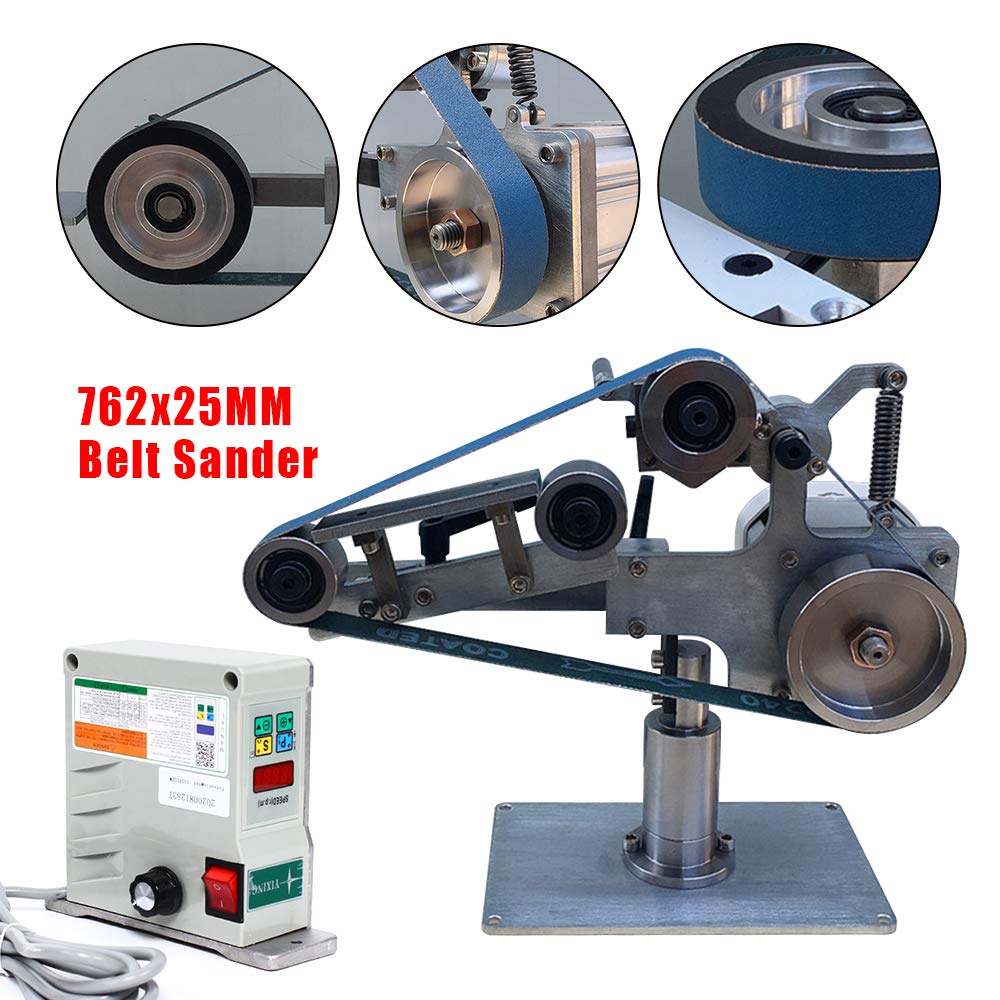 5500W Electric Belt Sander Machine - Multi-Function Desktop Belt Sander with Forward & Reverse 90° Rotation, 30M/S Line Speed - Perfect for Woodworking, Metal Polishing, and DIY Home Projects