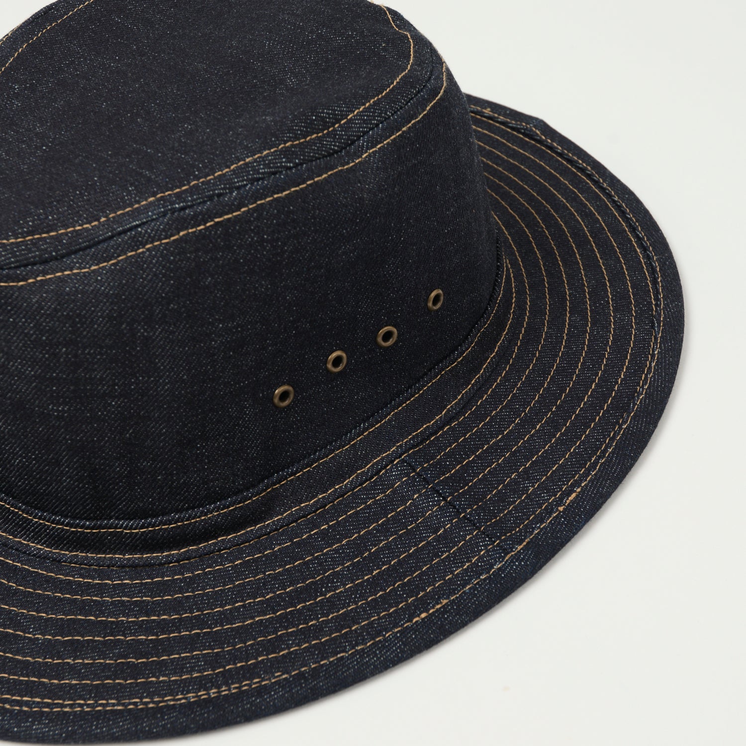 Freewheelers Smokey Bear Woodsman Hat - Indigo Denim Cap for Outdoor Camping, Hiking & Adventure Enthusiasts