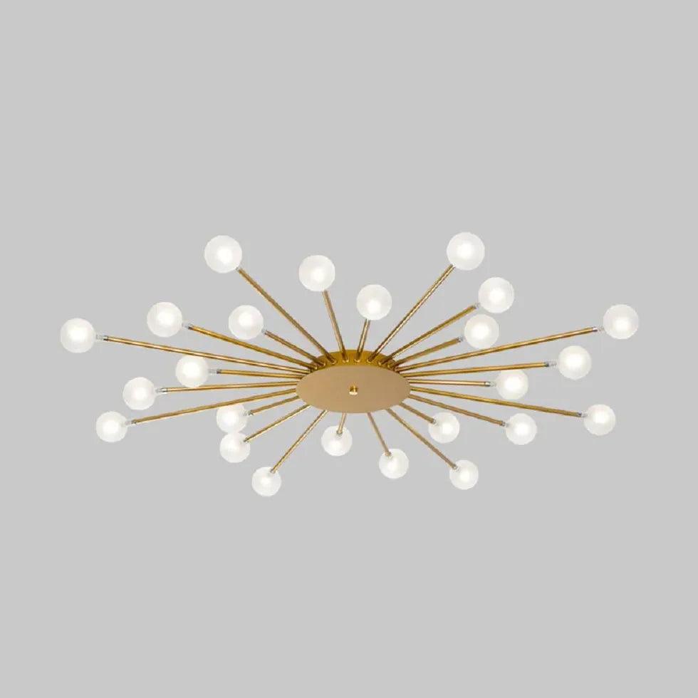 Modern Starburst Glass Pendant Light - Elegant Ceiling Fixture for Living Room, Dining Room & Bedroom - Energy Efficient LED Chandelier for Home Decor