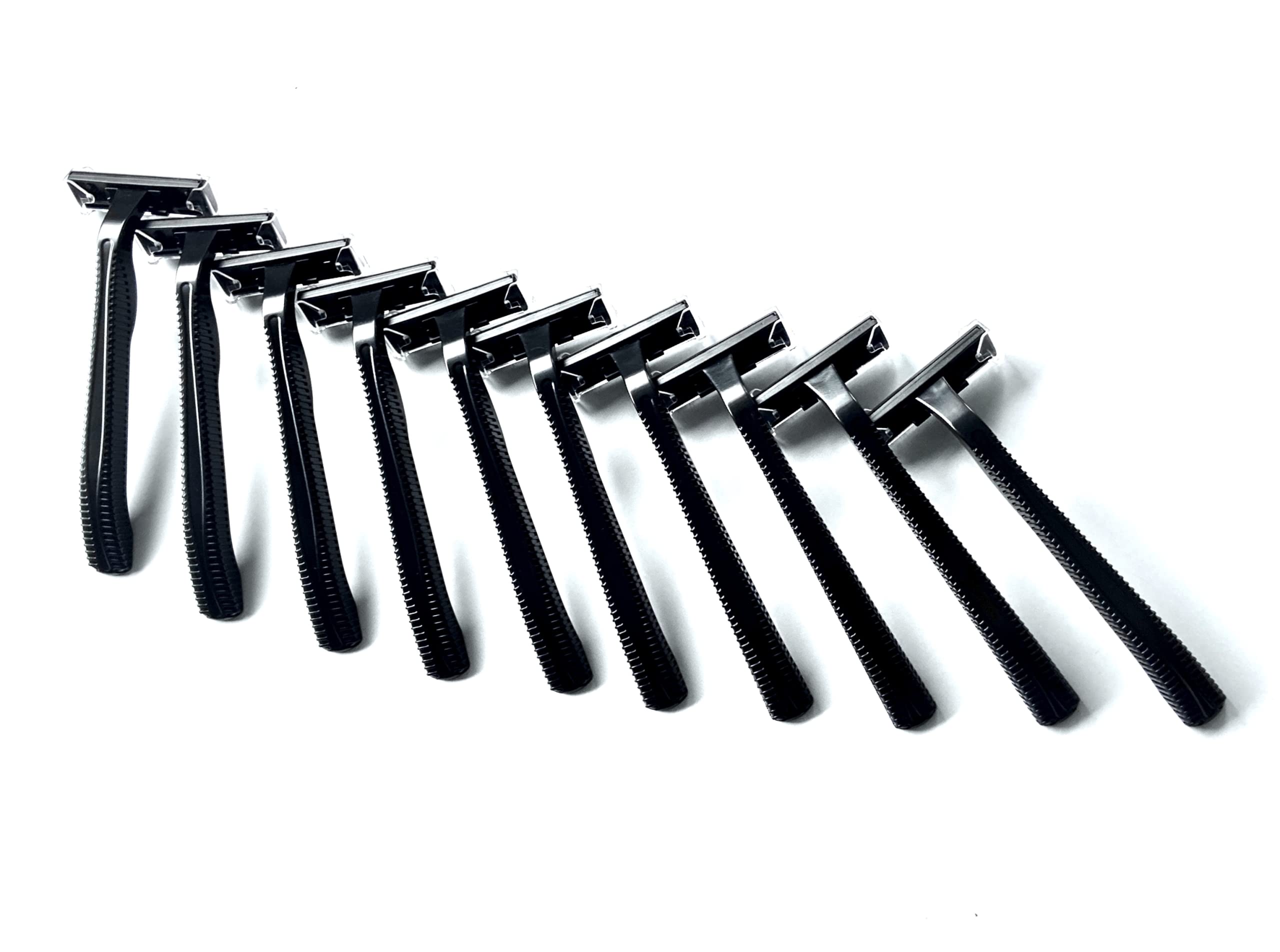 40-Pack Premium Black Stainless Steel Twin Blade Razors - Disposable Bullet Blades for Men & Women | High-Quality Hospitality Shavers for Travel, Hotels & Personal Grooming