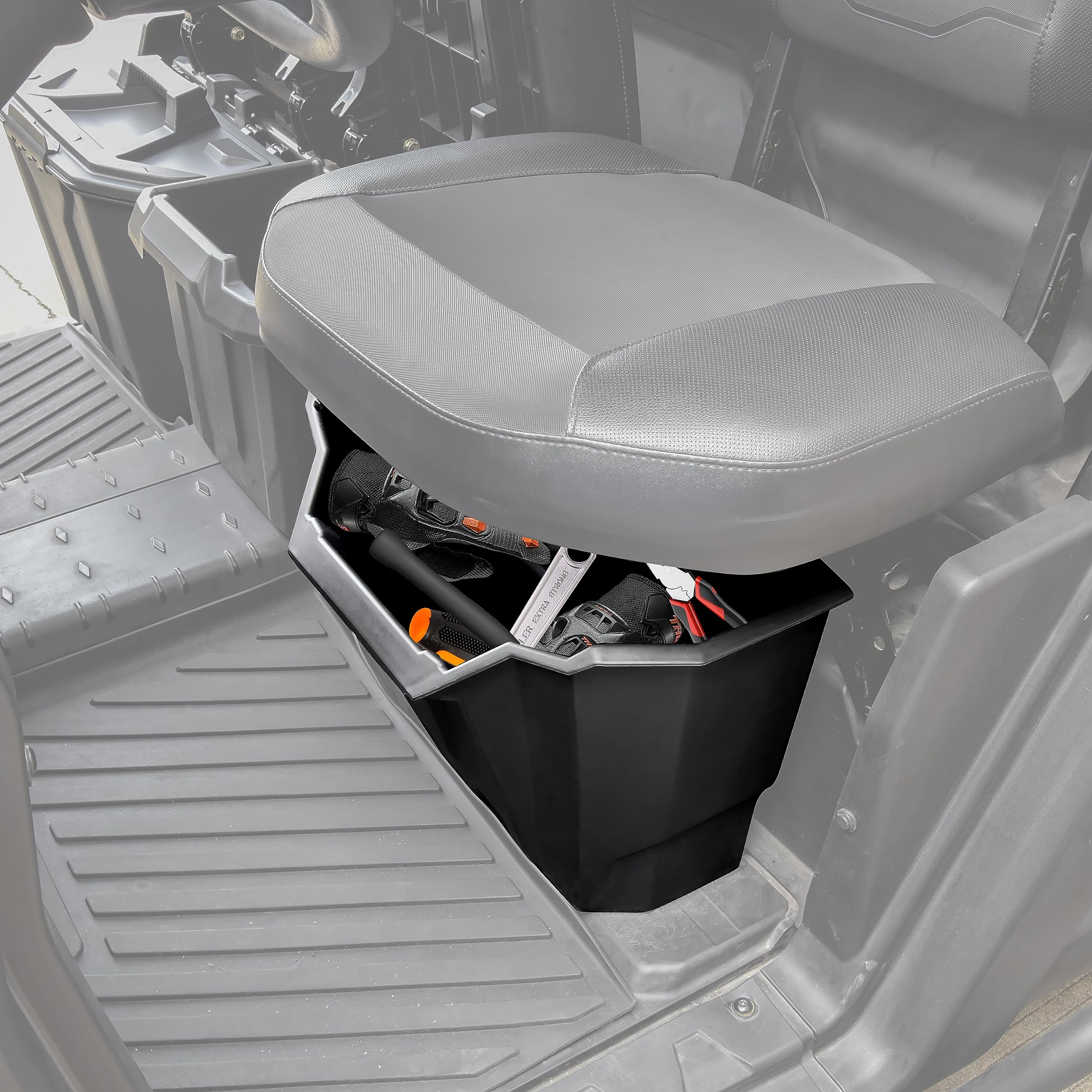 SAUTVS UTV Under Seat Storage Box for Can Am Defender HD5 HD7 HD8 HD9 HD10 MAX (2016-2025) | Durable Driver Underseat Storage Bin Accessories | Replacement Part #715003399 | Perfect for Off-Road Gear Organization & Tool Storage