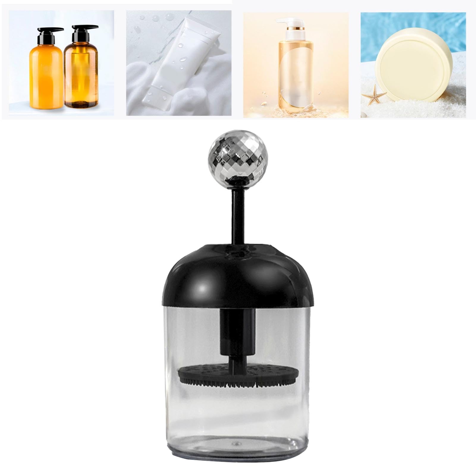 Portable Face Cleanser Foam Maker - Manual Deep Cleansing Tool for Skincare, Face Wash, Shower & Shampoo (Black) | Perfect for Travel, Gym & Daily Beauty Routine
