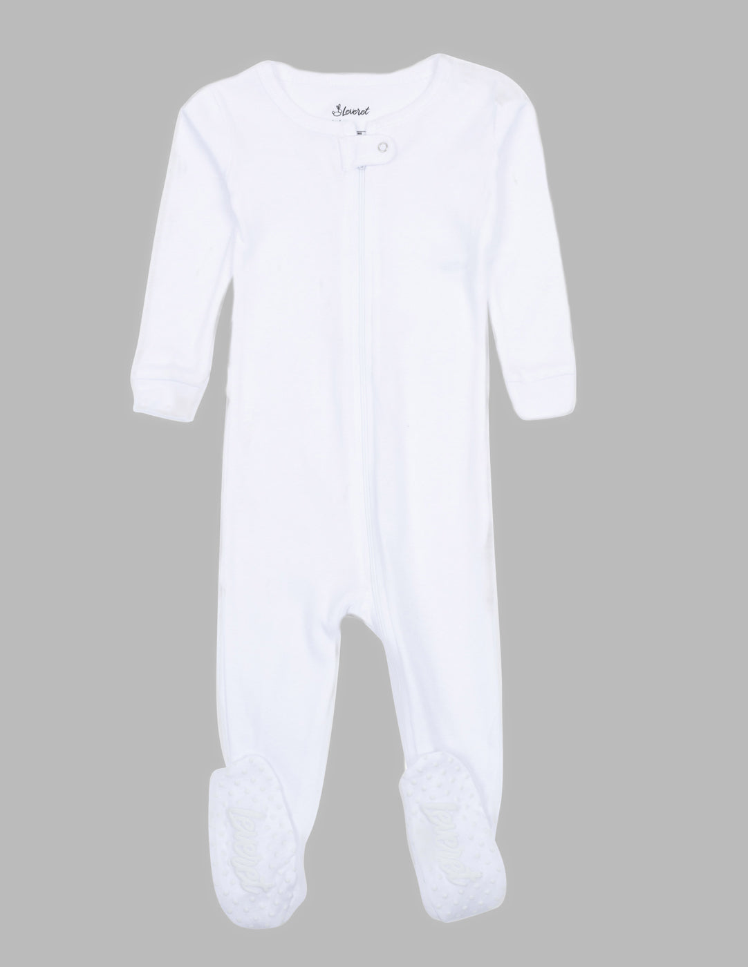 Solid Color White Footed Pajamas for Adults & Kids - Soft & Cozy One-Piece Sleepwear for Winter Nights, Family Matching Outfits & Holiday Pajama Parties