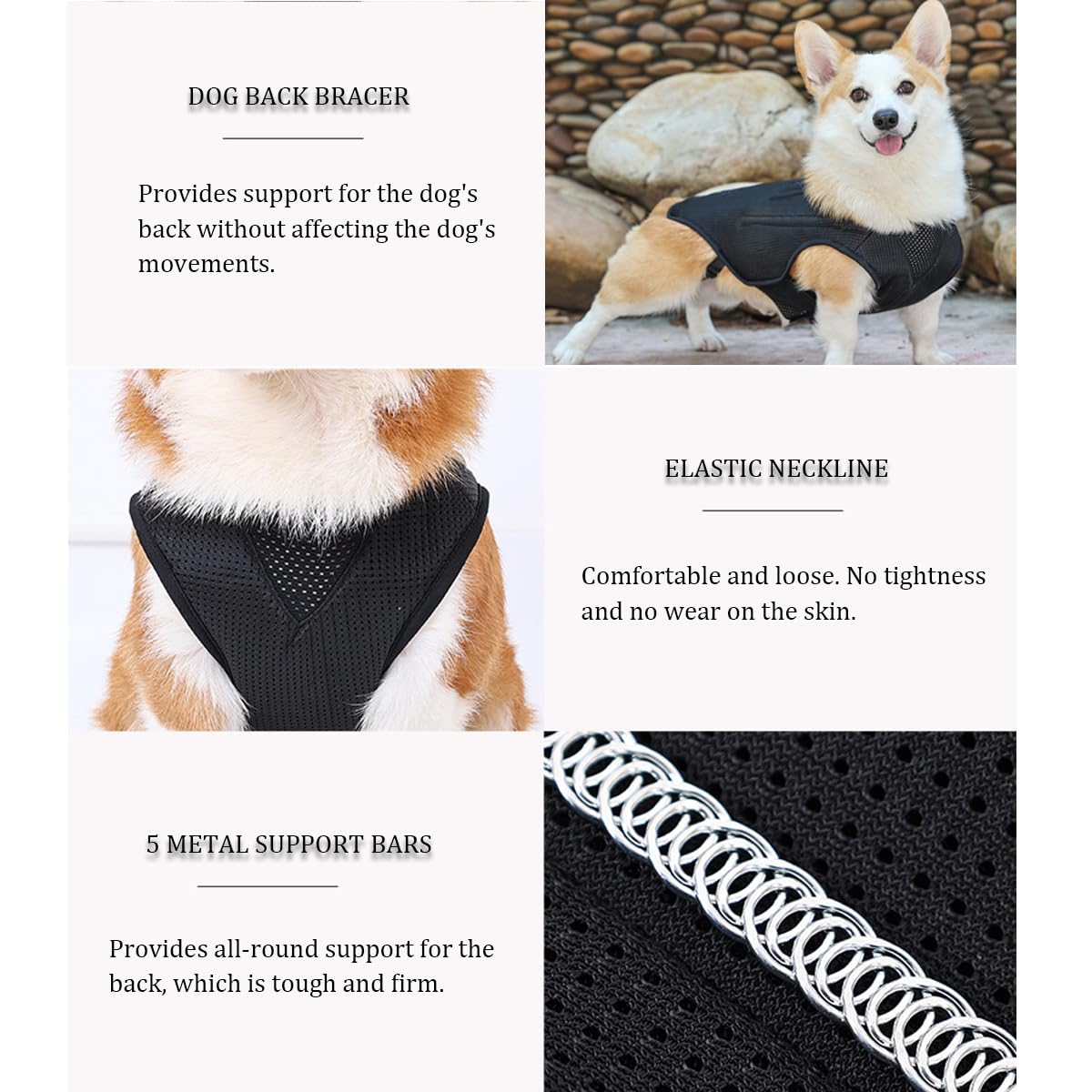 **IVDD Back Brace for Dogs - Adjustable Dog Back Support Vest for Dachshunds & Small Pets - Relief for Arthritis, Back Pain, Herniated Disc & Post-Surgery Recovery (Size S) - Ideal for Walks, Recovery & Daily Comfort**