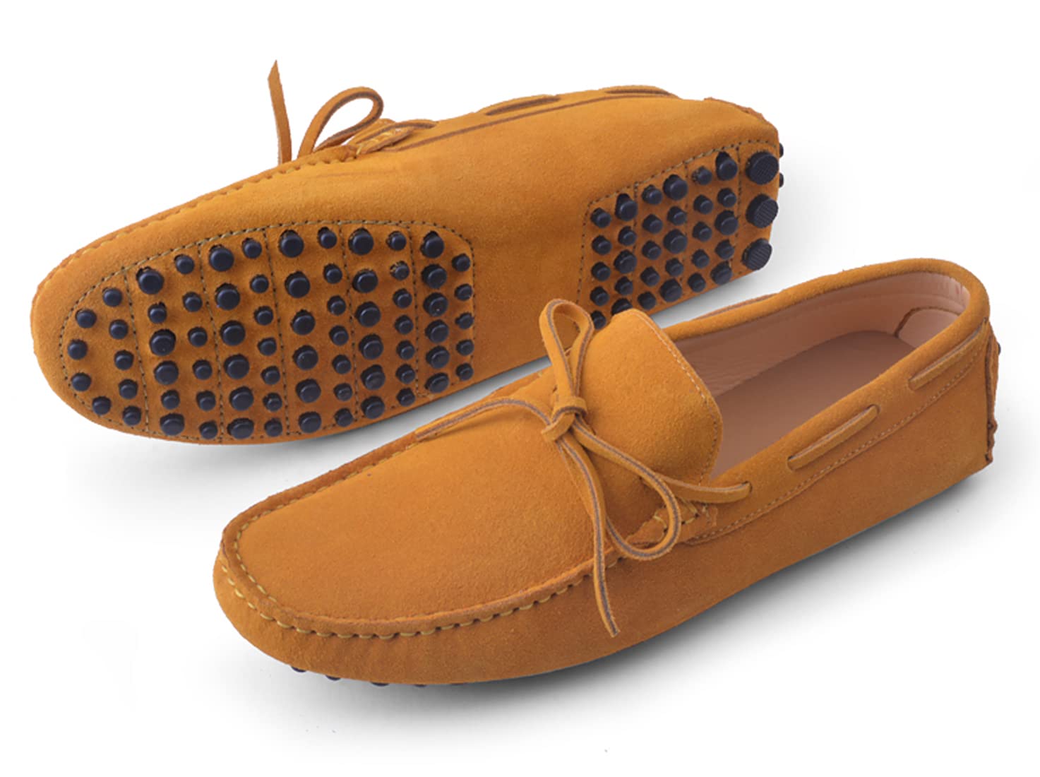 Santimon Men's Penny Loafers - Classic Suede Leather Moccasins Slip-On Shoes for Casual Wear, Driving & Prom | Comfortable & Stylish Men's Footwear for Office, Parties & Daily Use