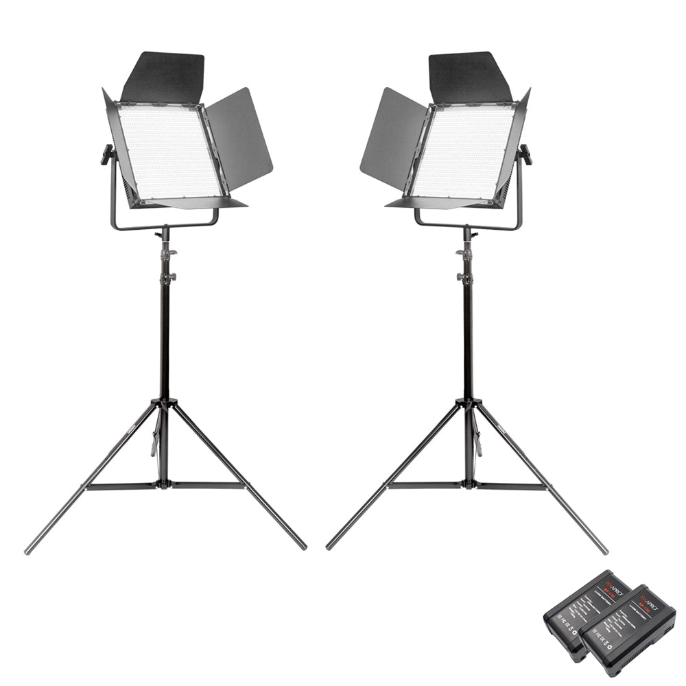 VNIX1500S Daylight LED Panel Twin Kit With DMX Output - Professional Studio Lighting for Photography & Video Production - Clearance Sale