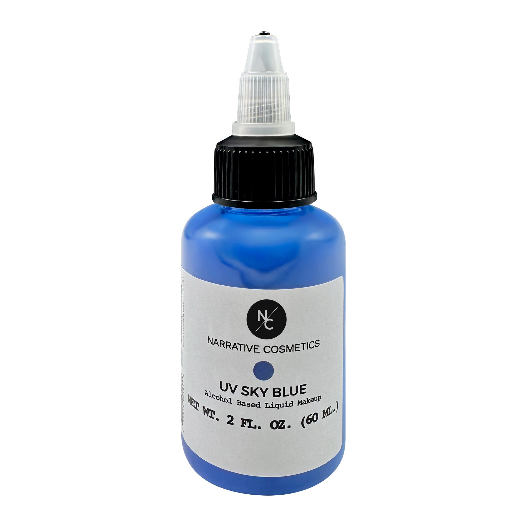 UV Fluorescent Alcohol Airbrush Paints - 2 fl oz (60ml) for Airbrush Art, Tattoo Practice & Body Painting - Glow Under Black Light for Night Events & Halloween Makeup