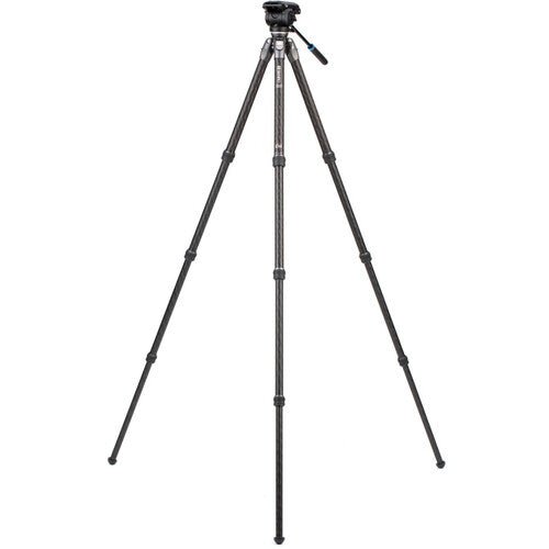 Benro Tortoise Carbon Fiber 3 Series Tripod with S4Pro Video Head - Lightweight Professional Tripod for DSLR Cameras, Video Shooting & Outdoor Photography