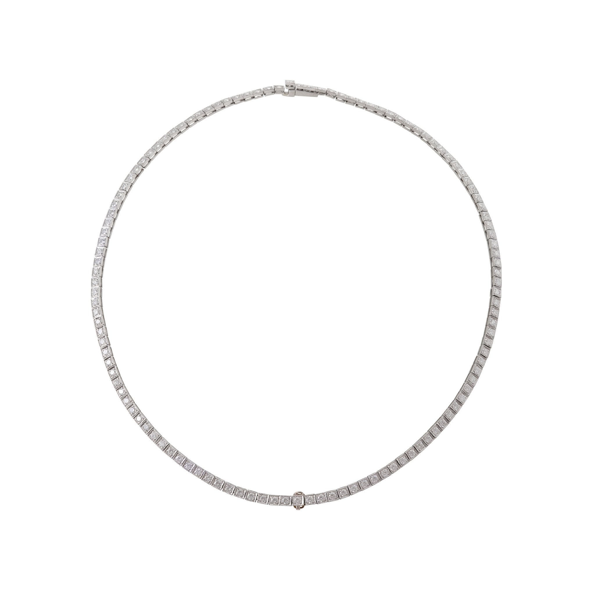 Diamond Box Link Necklace for Women - Elegant Gold Chain Jewelry for Everyday Wear & Special Occasions
