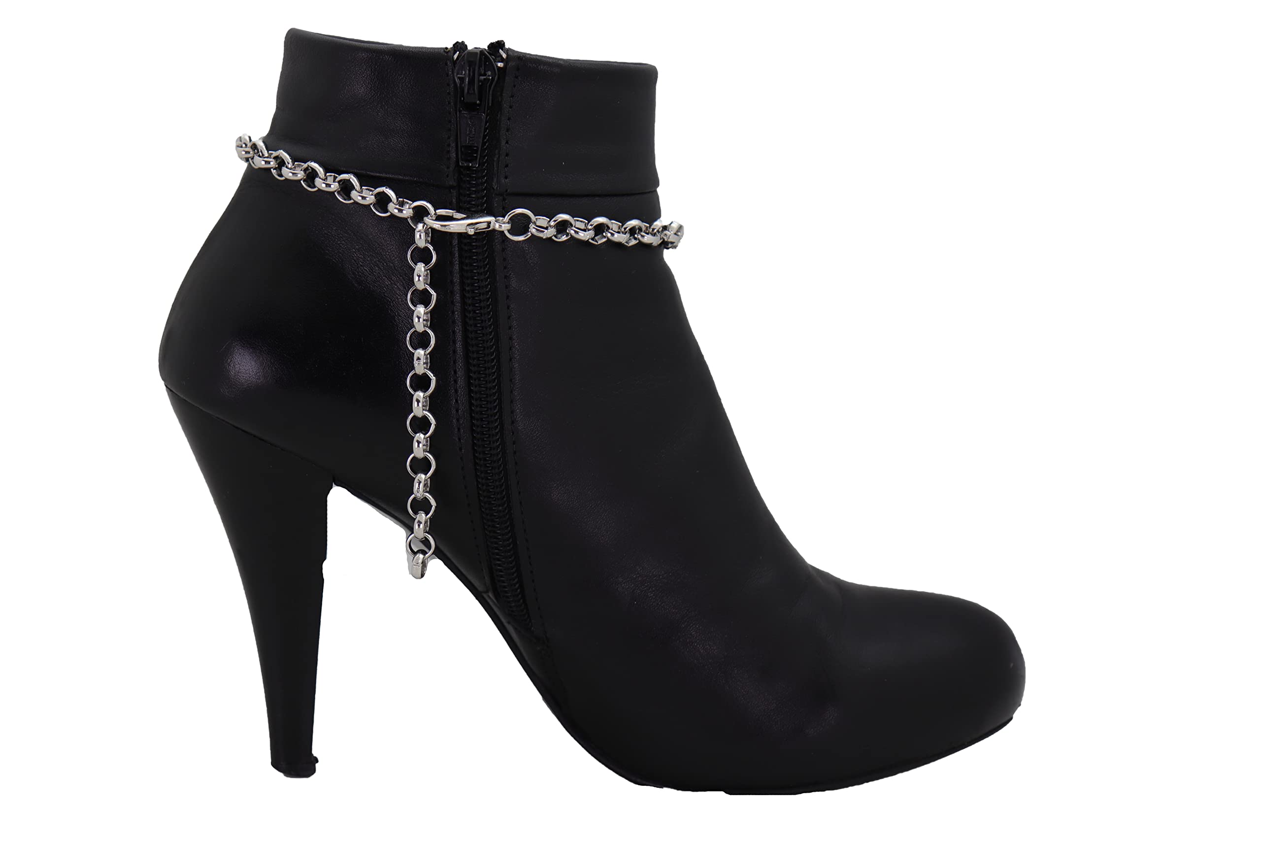 Western Women's Boot Bracelet - Silver Lion Coin Charm Anklet Chain for Rodeo & Cowgirl Fashion | Perfect for Country Concerts, Rodeos & Western Outfits