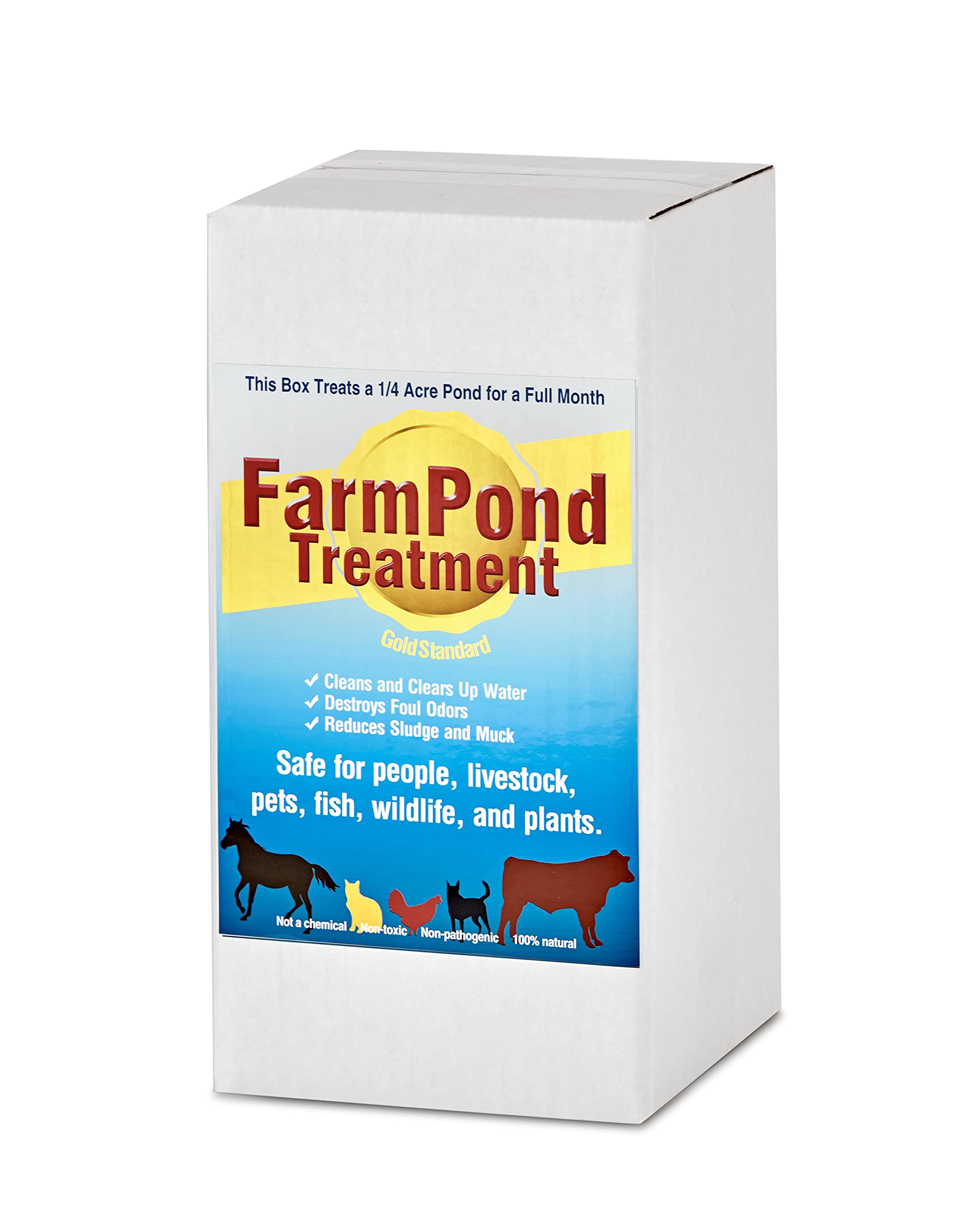 Farm Pond Treatment 80065 - Multi-Purpose Biological Pond Cleaner for Algae Control & Water Clarity | Perfect for Koi Ponds, Water Gardens & Small Lakes