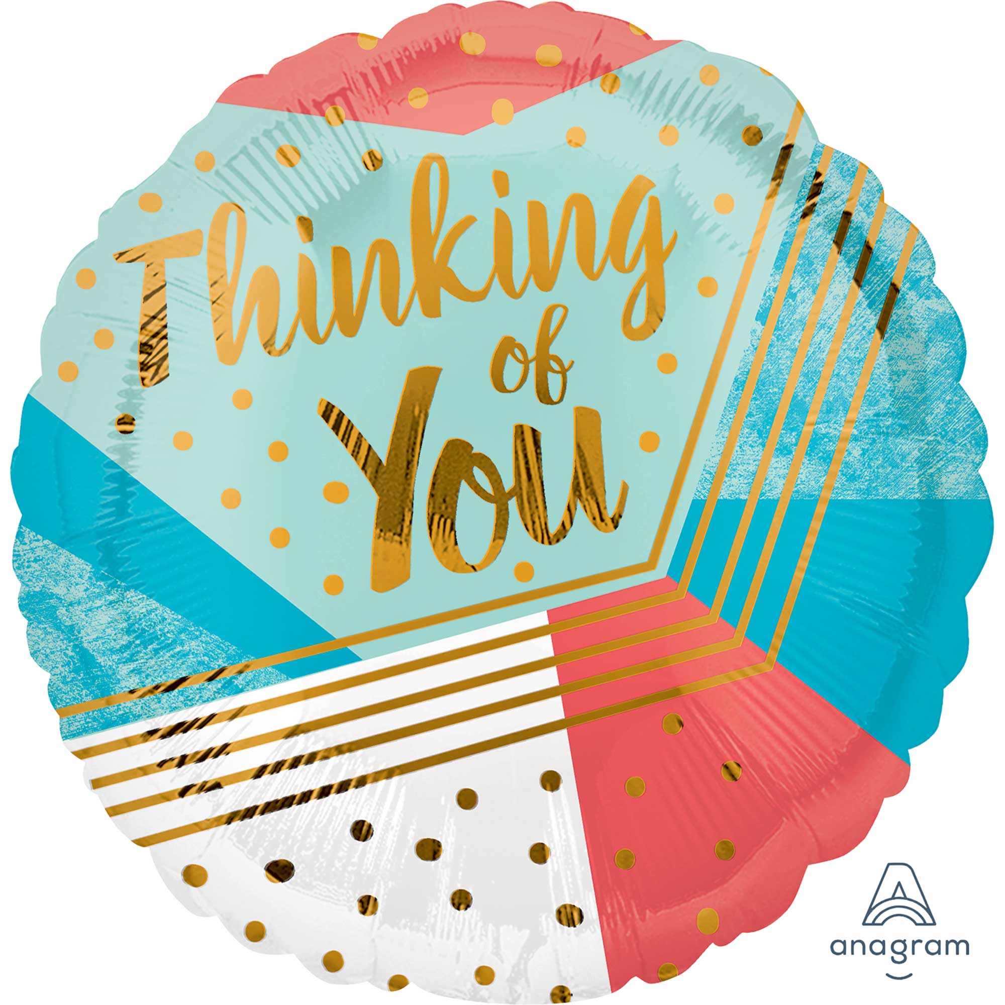 45cm Standard HX Thinking of You Geometric Pattern Balloon - Perfect for Birthday Parties, Baby Showers & Romantic Decorations