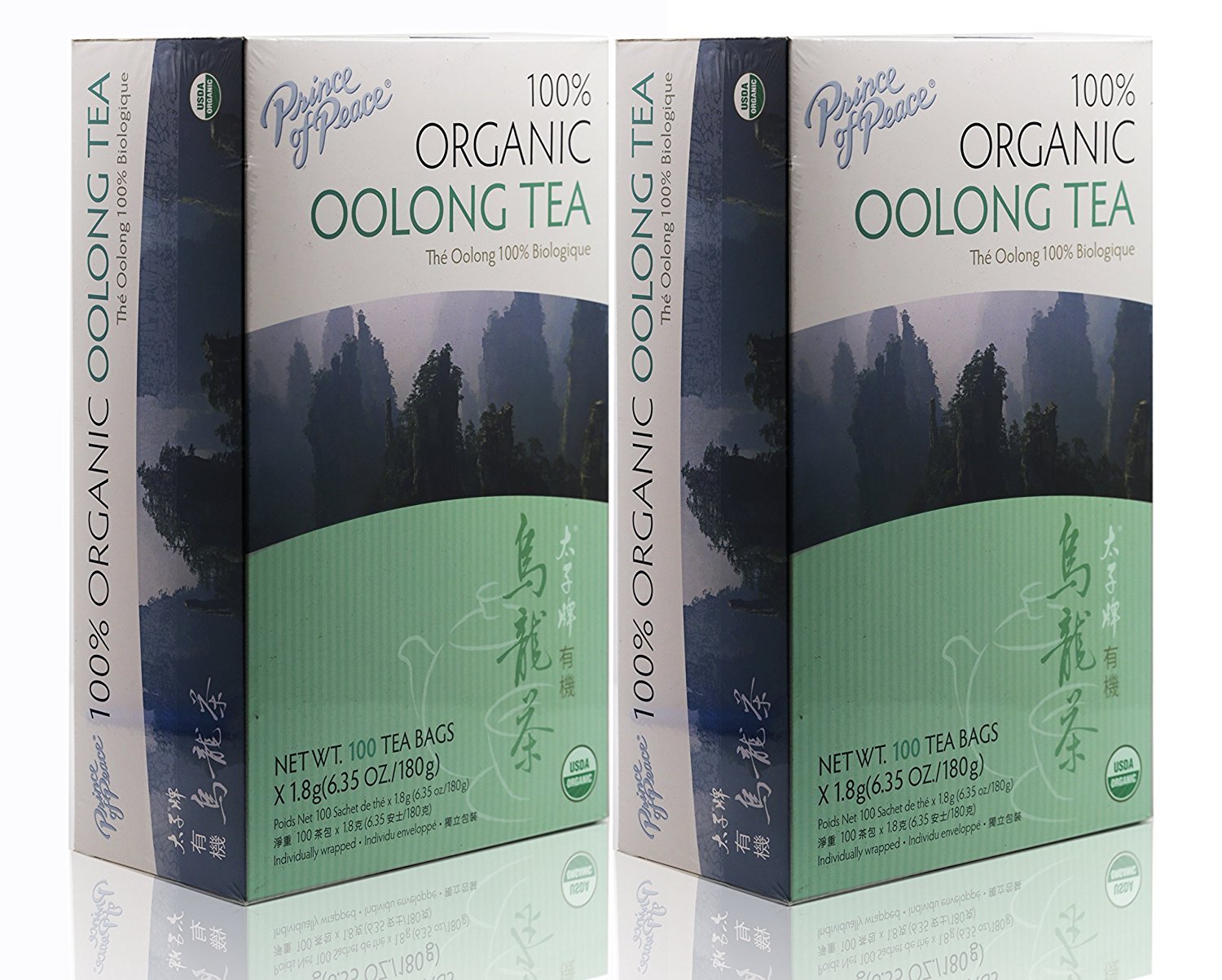 Prince of Peace Organic Oolong Tea 2-Pack (200 Tea Bags Total) - 100% USDA Certified Organic Black Tea | Unsweetened | Lower Caffeine Than Coffee | Antioxidant Rich | Perfect for Morning Energy & Afternoon Relaxation | Office, Home & Travel Use