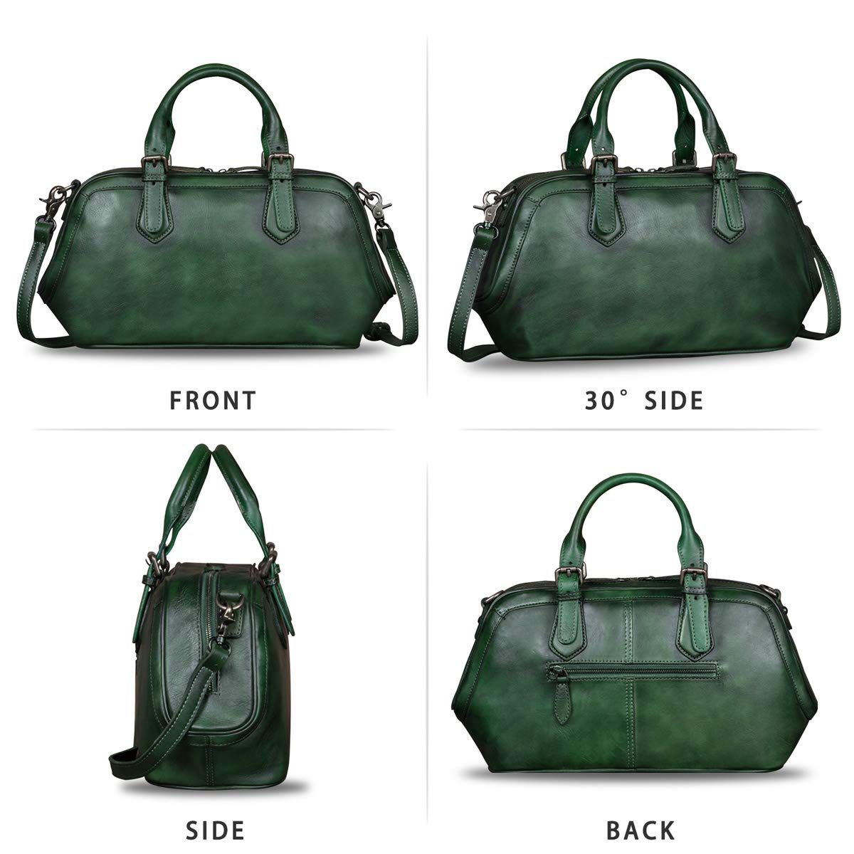 Genuine Leather Handbag for Women - Fashionable Top Handle Purse, Satchel & Shoulder Bag with Adjustable Strap | Perfect for Work, Travel & Everyday Use