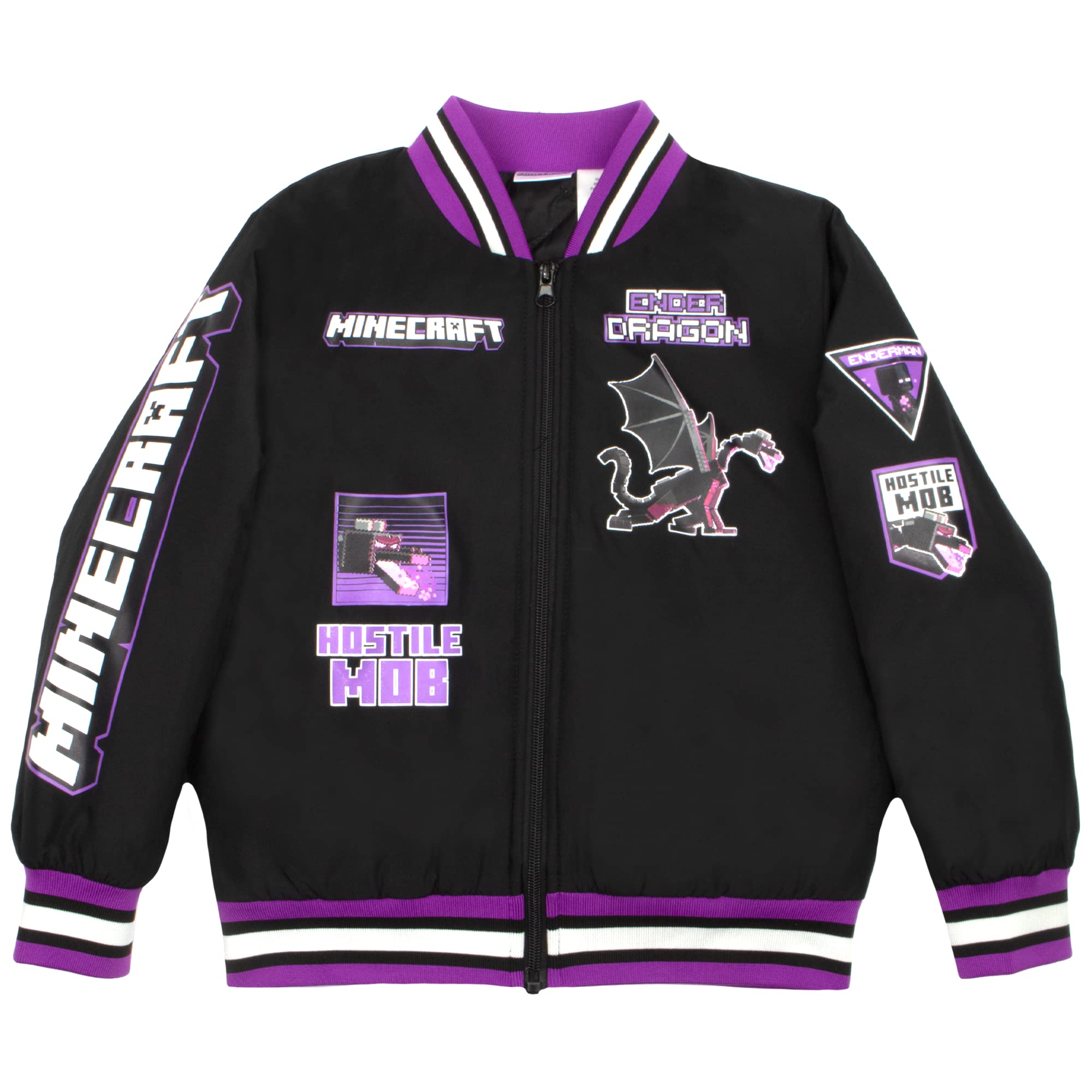 **Minecraft Bomber Jacket for Boys - Lightweight & Stylish Gaming Jacket - Perfect for Cosplay, Gaming Events & Everyday Wear**    （优化说明：   1. 符合SEO规范，包含关键词